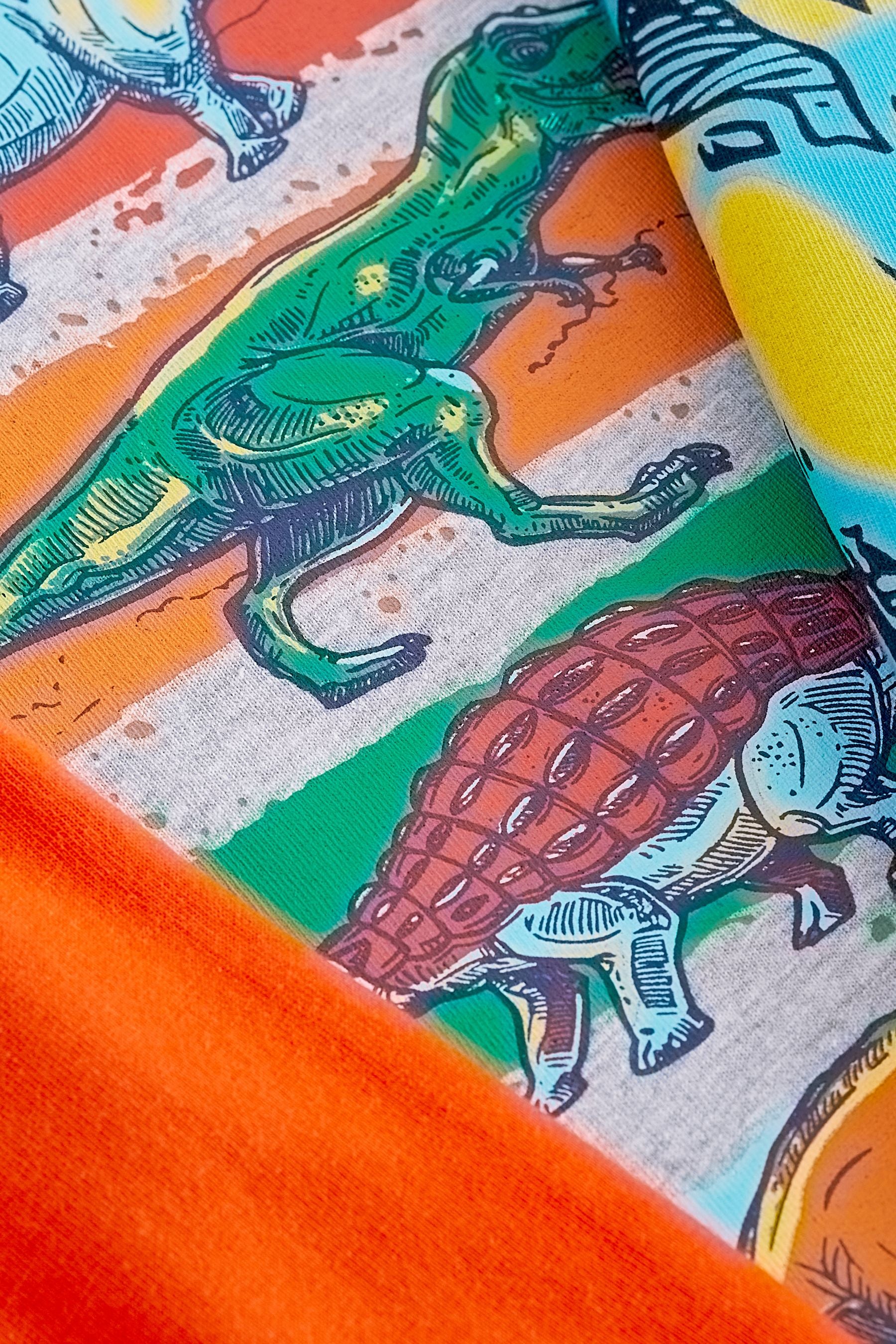 Multi Dino Regular Fit Graphic Short Sleeve 100% Cotton T-Shirts 3 Pack (3-14yrs)