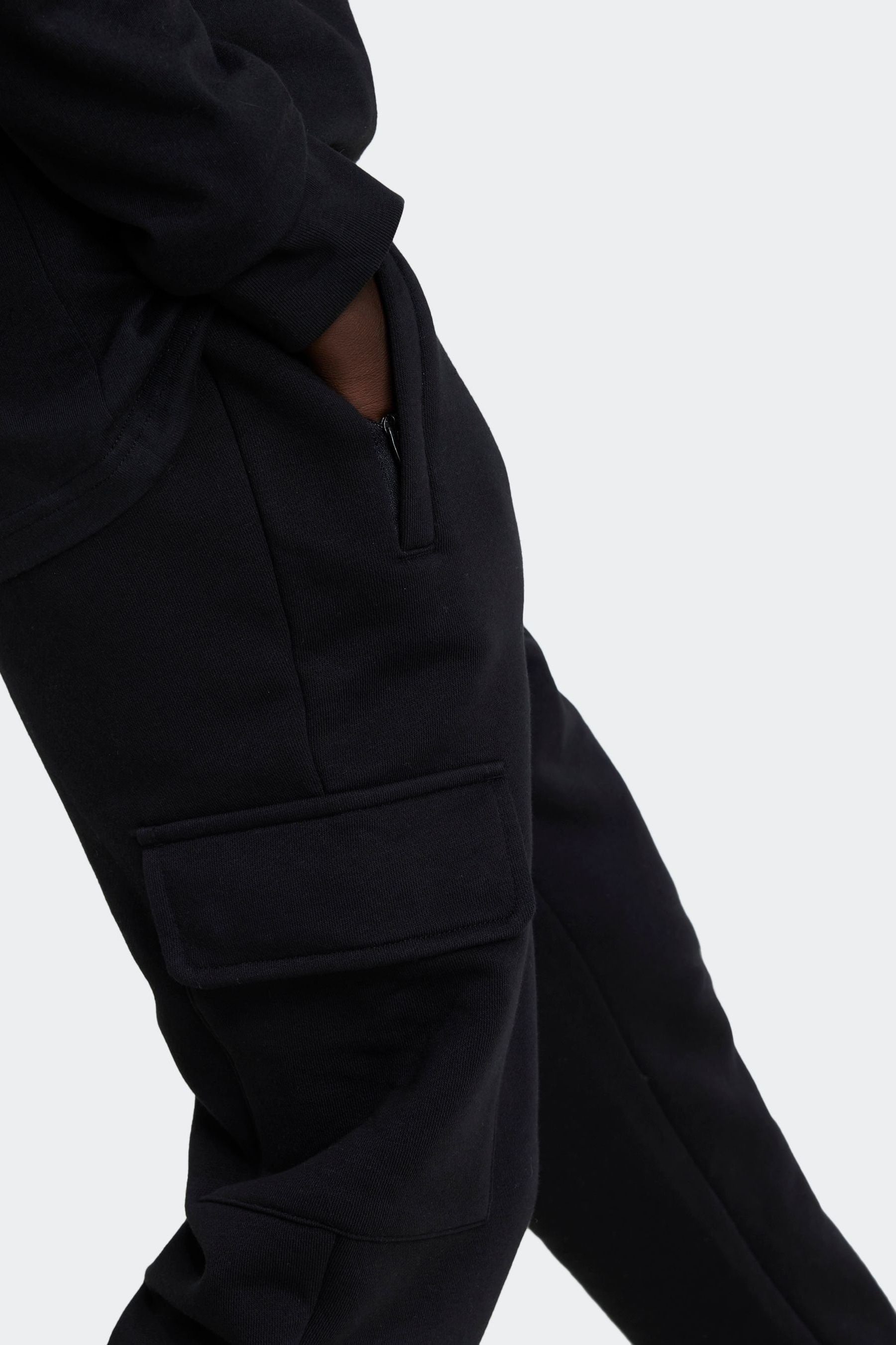 adidas Black Fleece Cargo Joggers