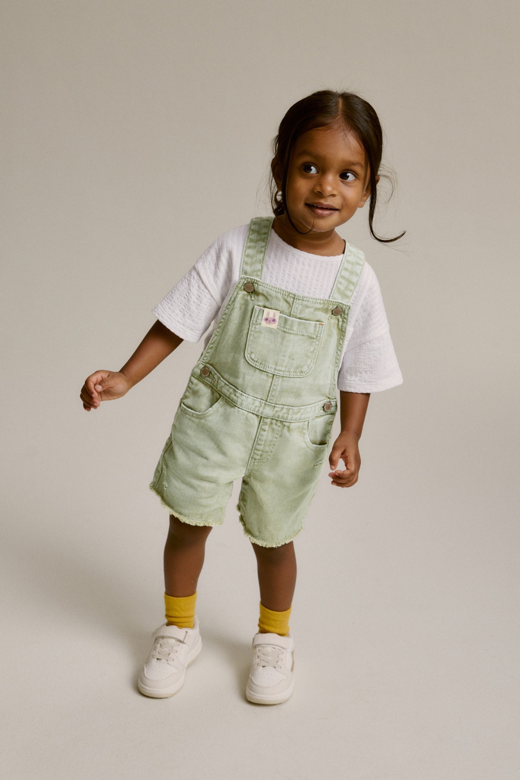 Khaki Dungarees (3mths-7yrs)