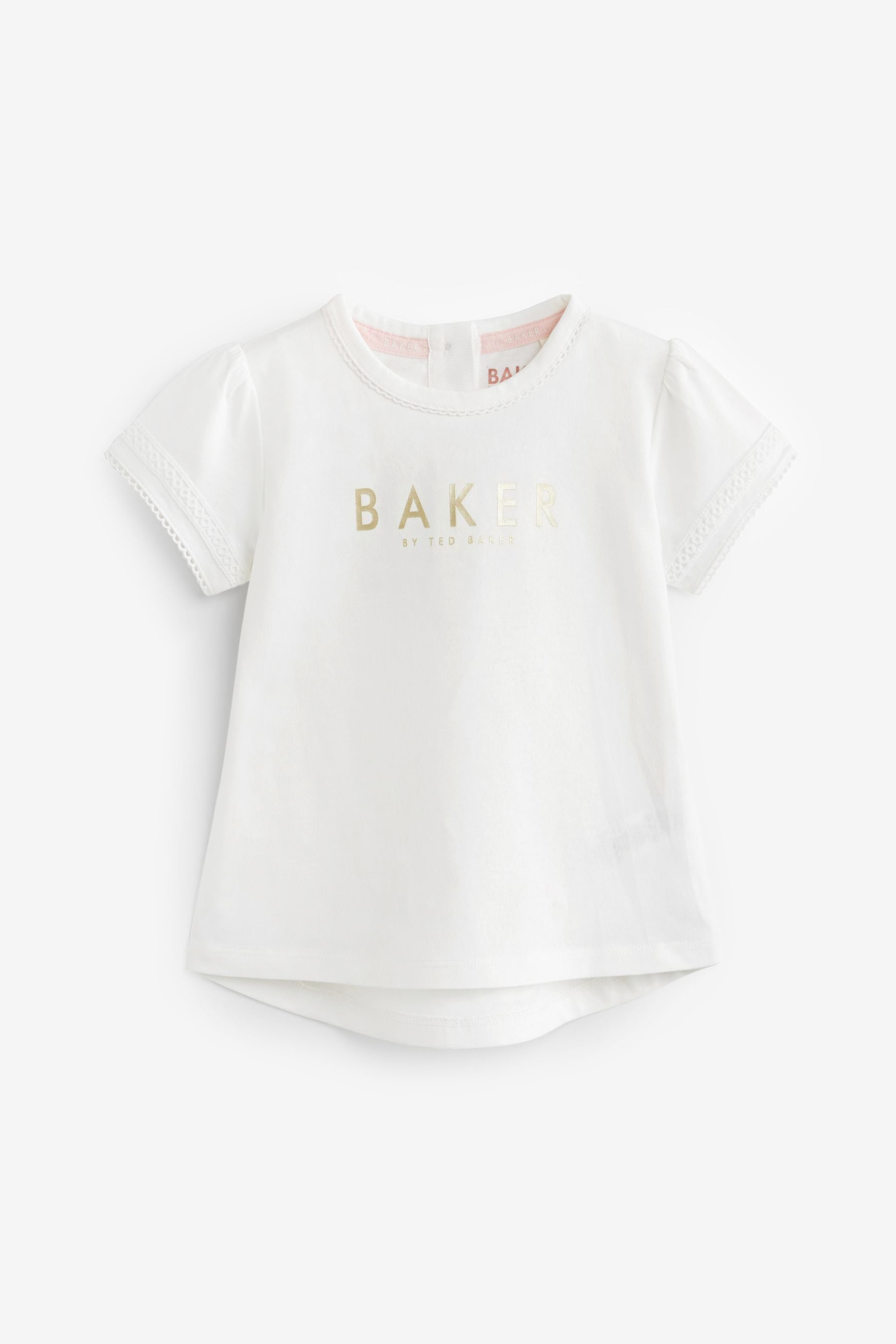 Pink Baker by Ted Baker Pink Pinafore and T-Shirt Set