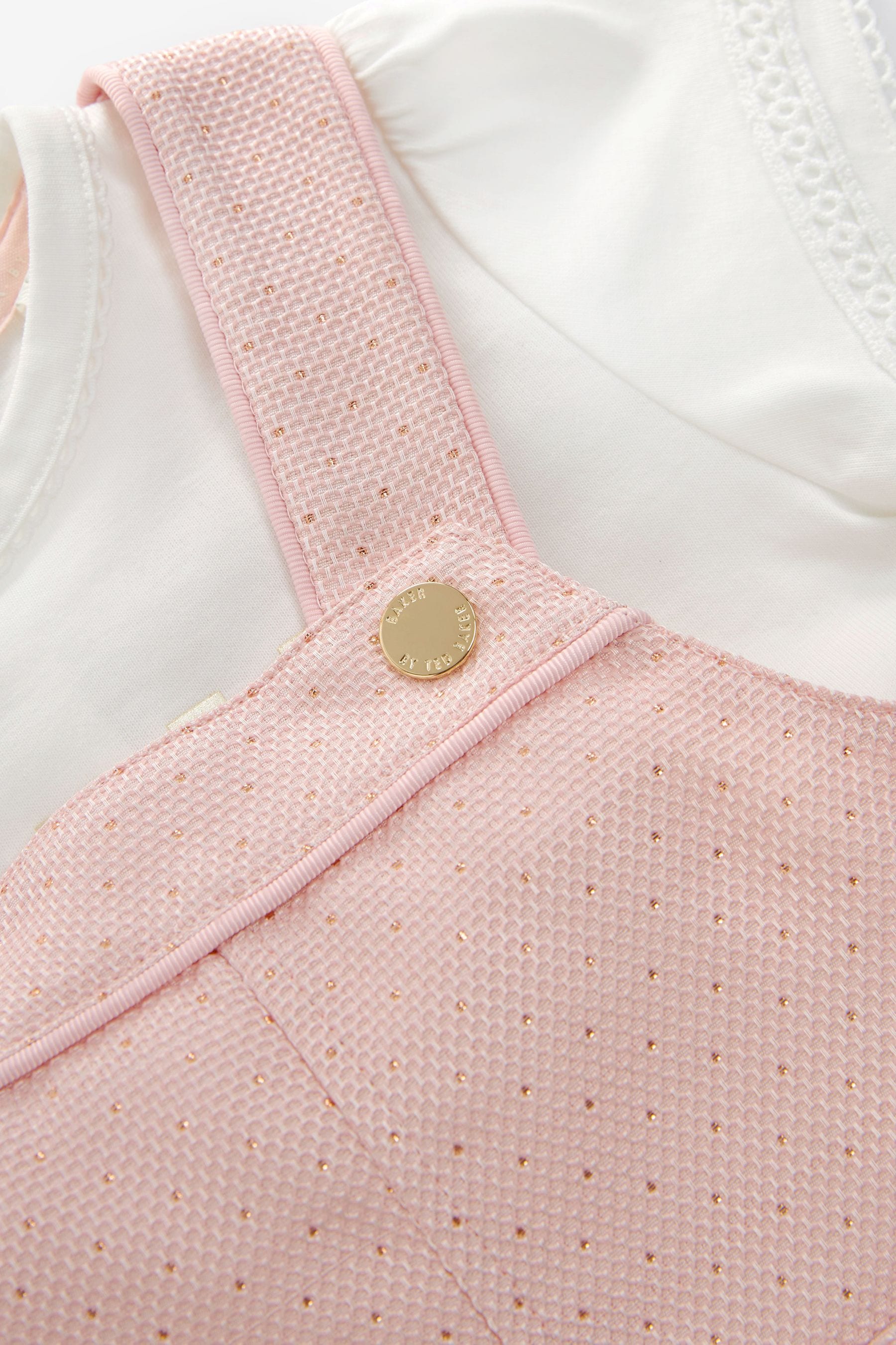 Baker by Ted Baker Pink Pinafore and T-Shirt Set