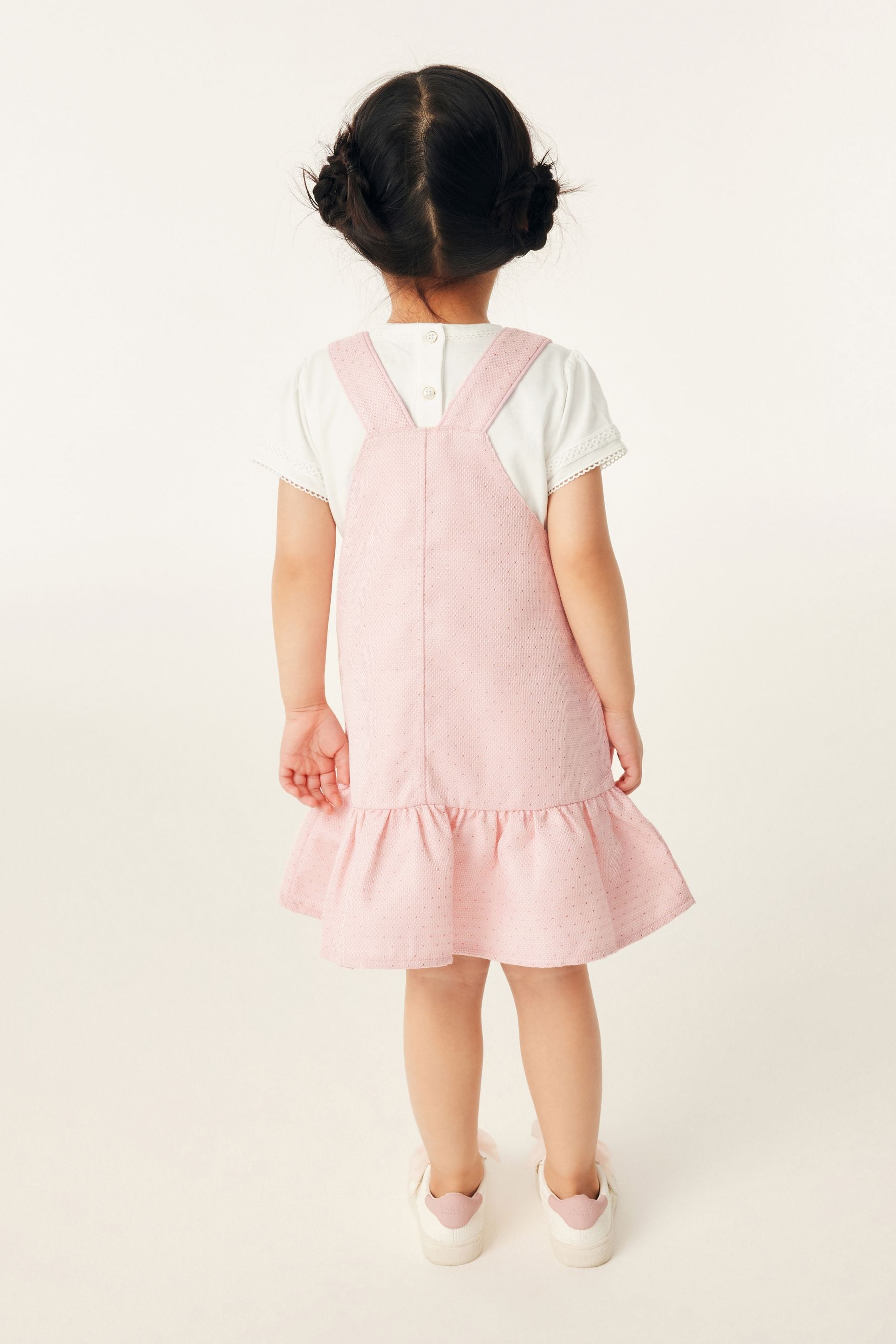 Pink Baker by Ted Baker Pink Pinafore and T-Shirt Set