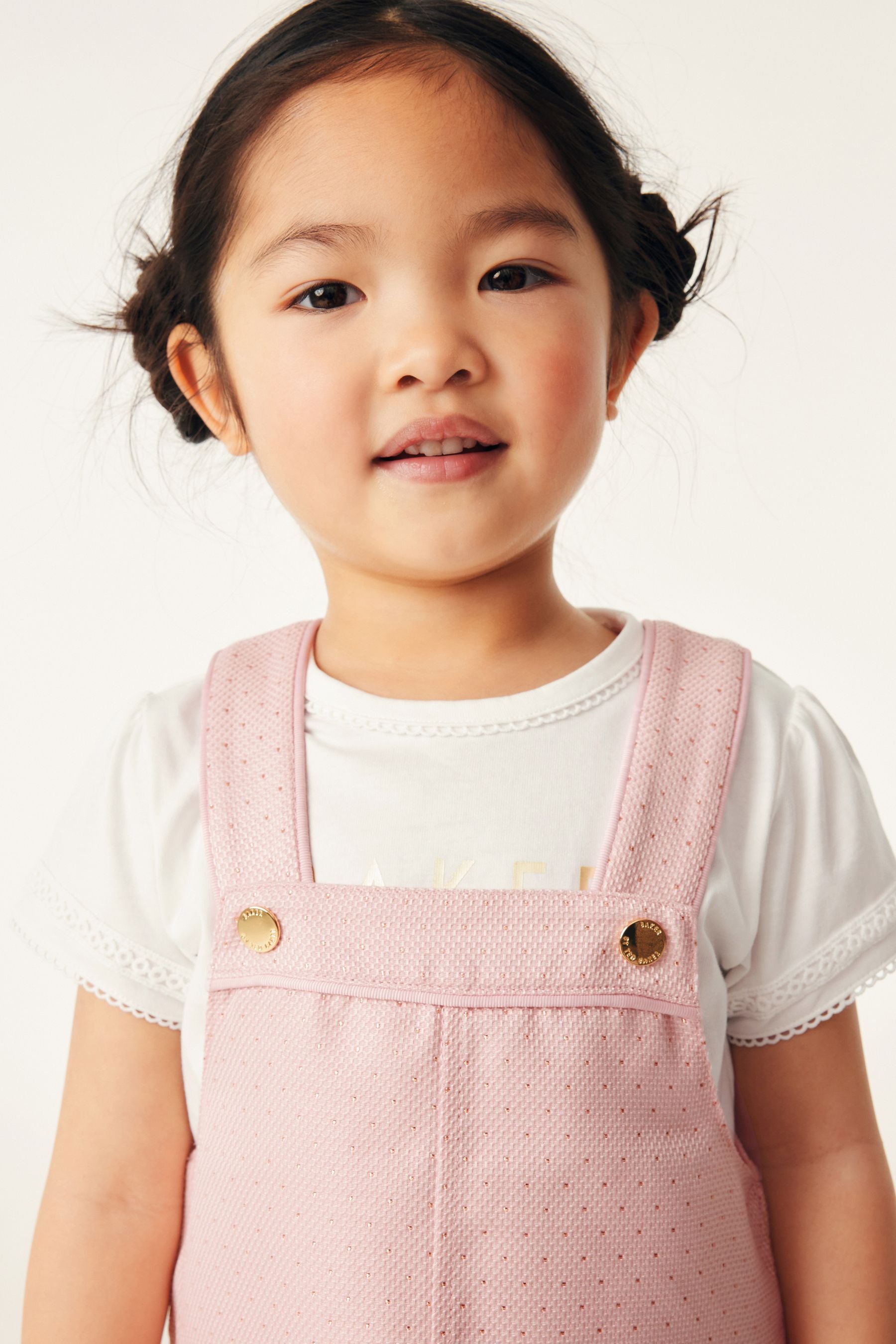 Pink Baker by Ted Baker Pink Pinafore and T-Shirt Set