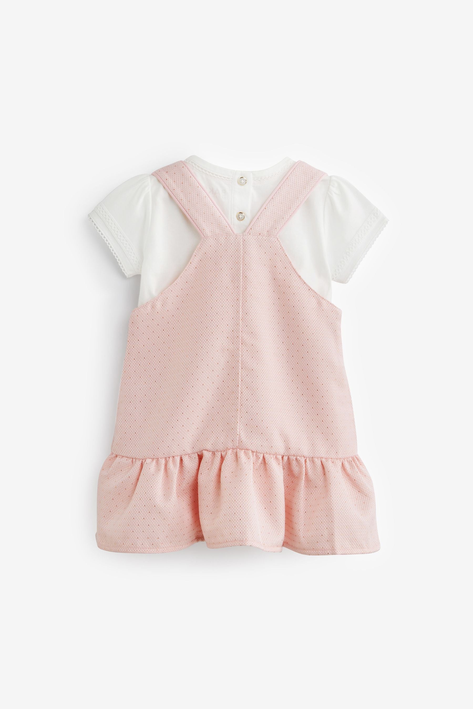 Pink Baker by Ted Baker Pink Pinafore and T-Shirt Set