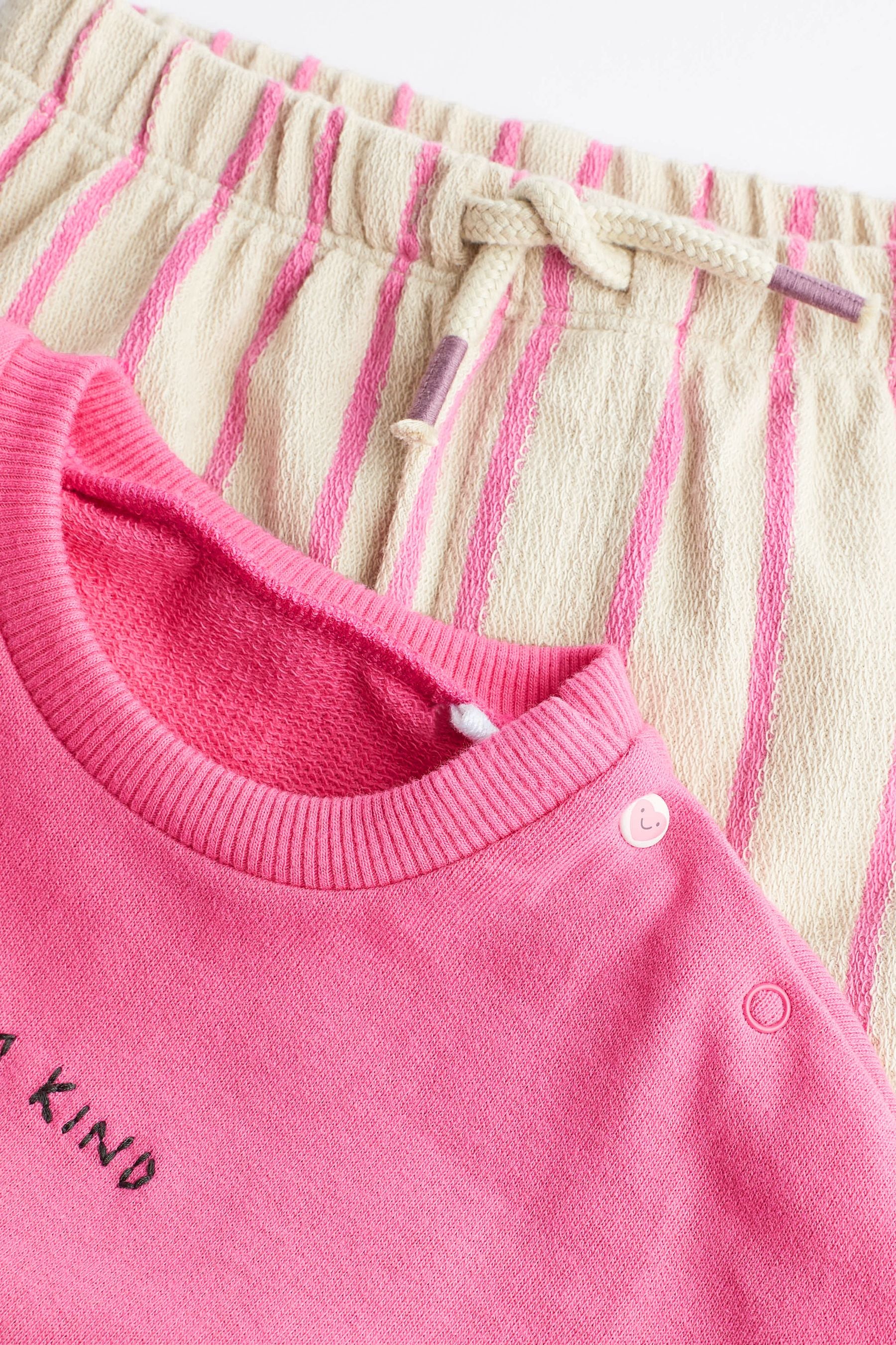 Pink 2pc Baby Sweater & Trousers Set