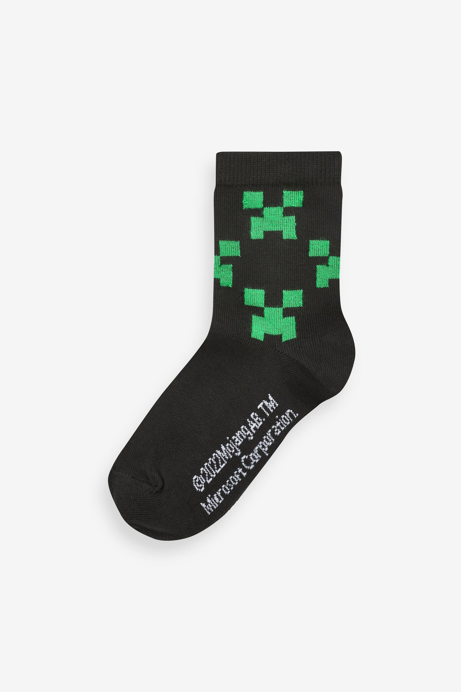 Minecraft Creeper License Character 5 Pack Cotton Rich Socks