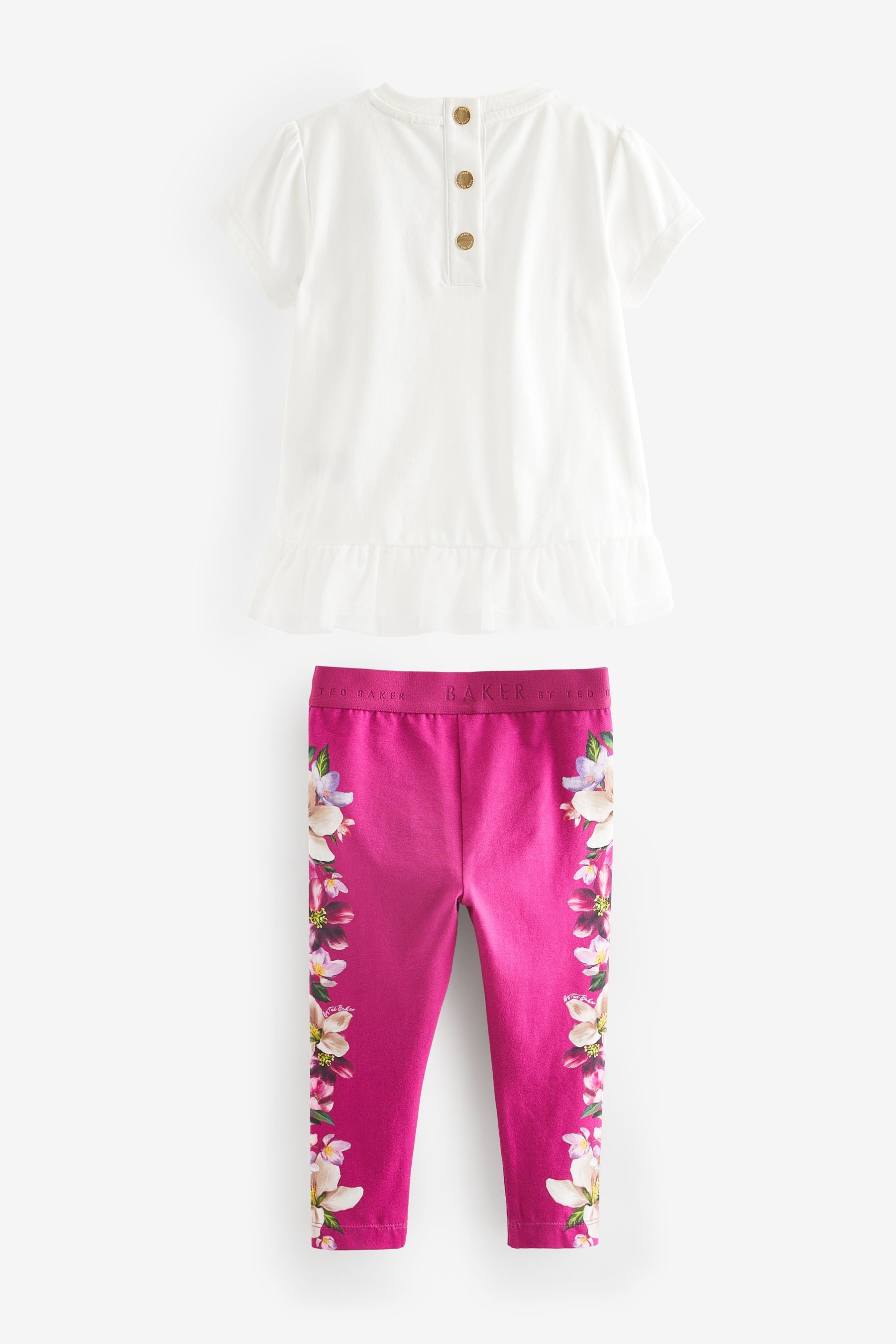 Pink Baker by Ted Baker Mesh T-Shirt And Leggings Set