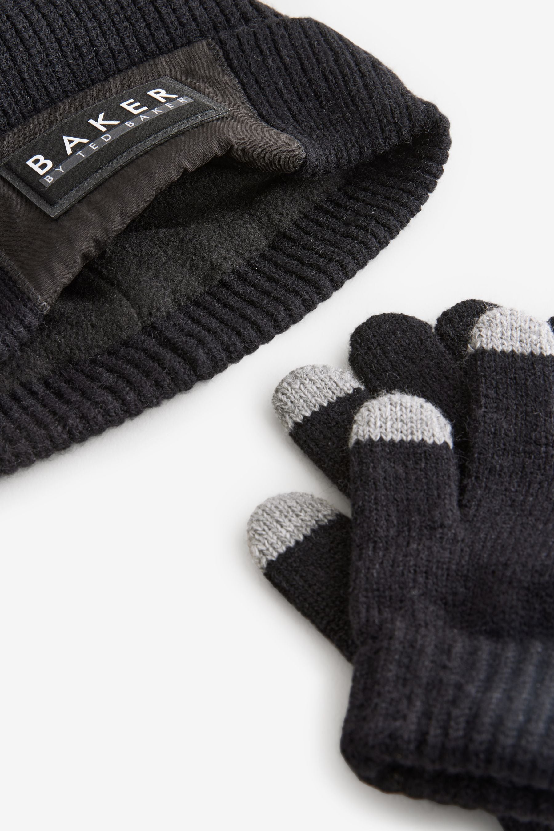 Baker by Ted Baker Boys Beanie and Gloves Set