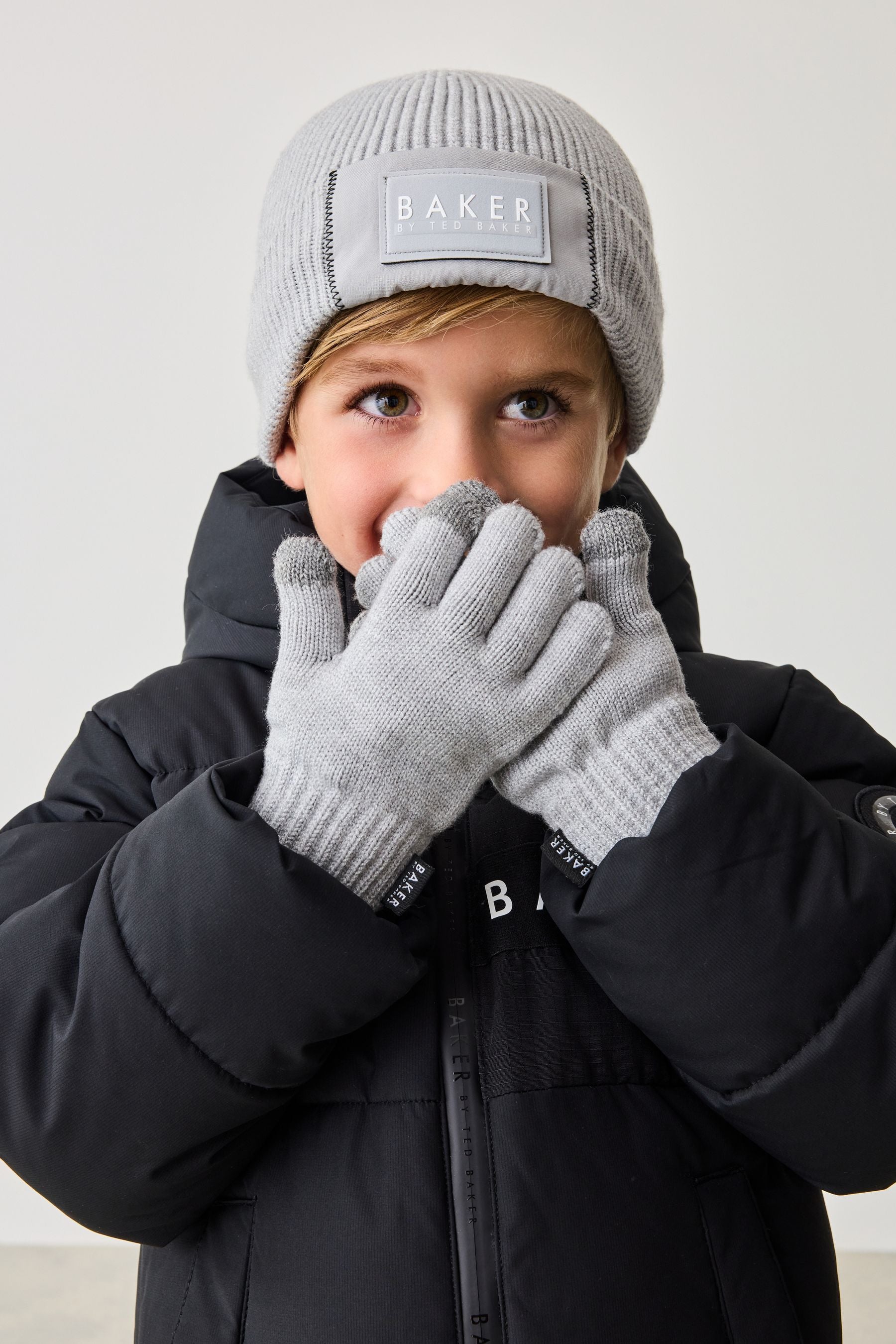 Baker by Ted Baker Boys Beanie and Gloves Set