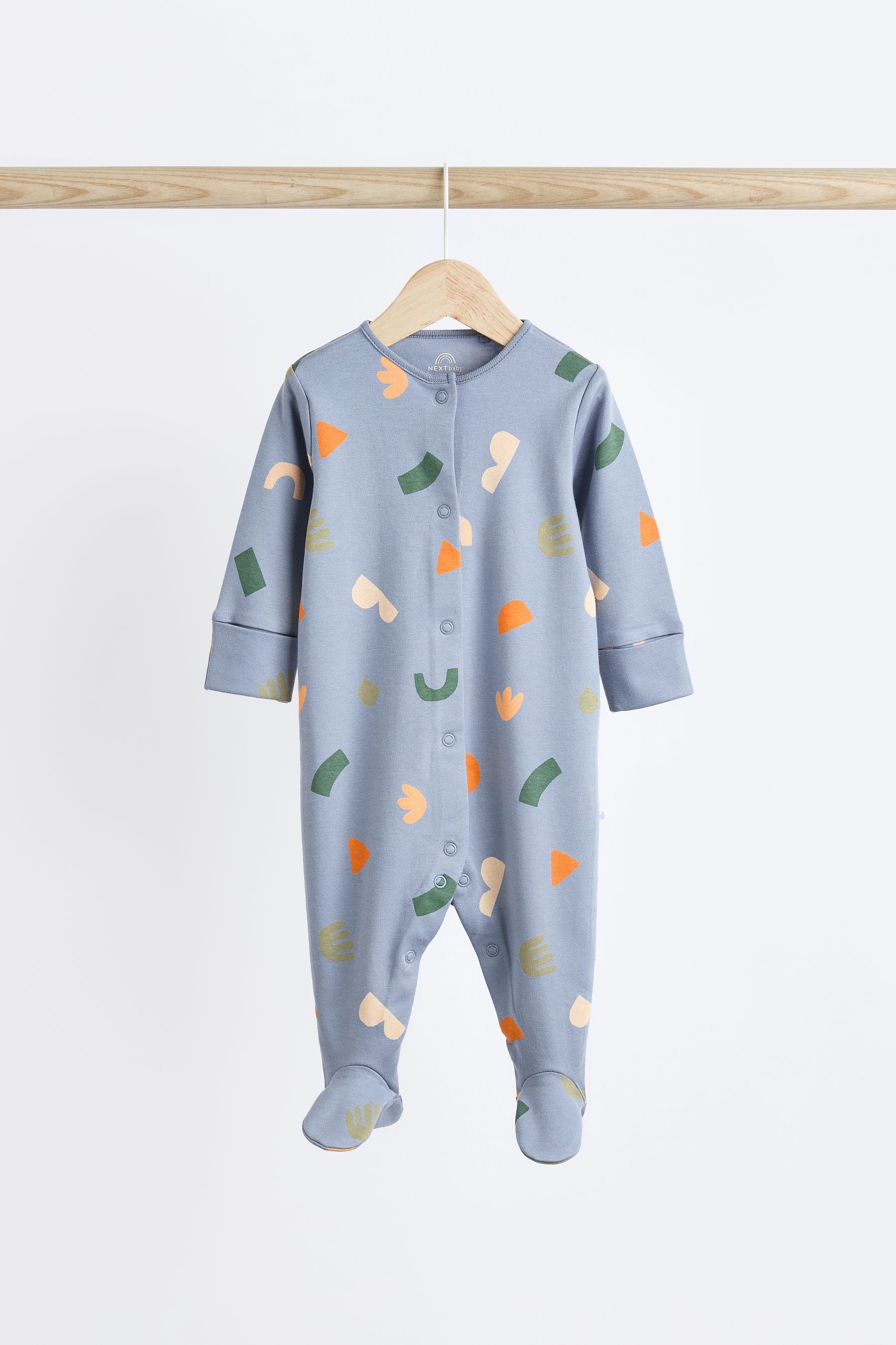 Muted Character Baby Sleepsuits 3 Pack (0mths-3yrs)