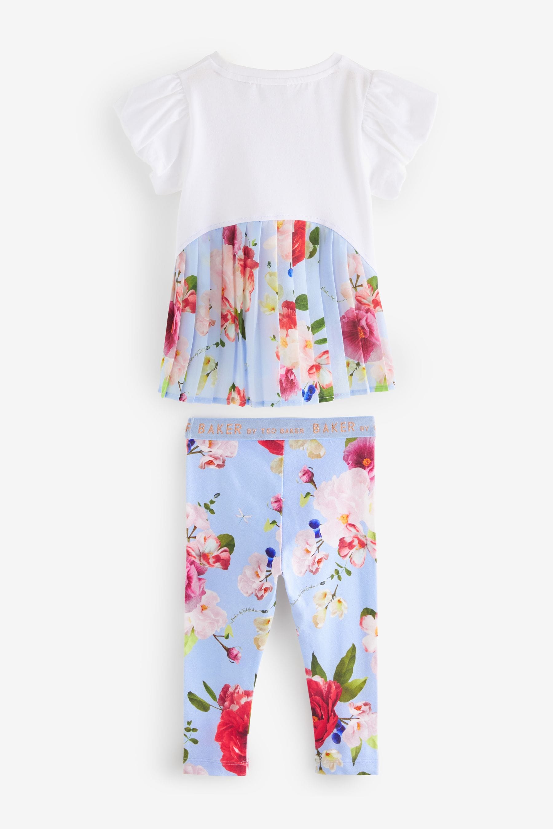 Blue Baker by Ted Baker Pleated T-Shirt And Leggings Set