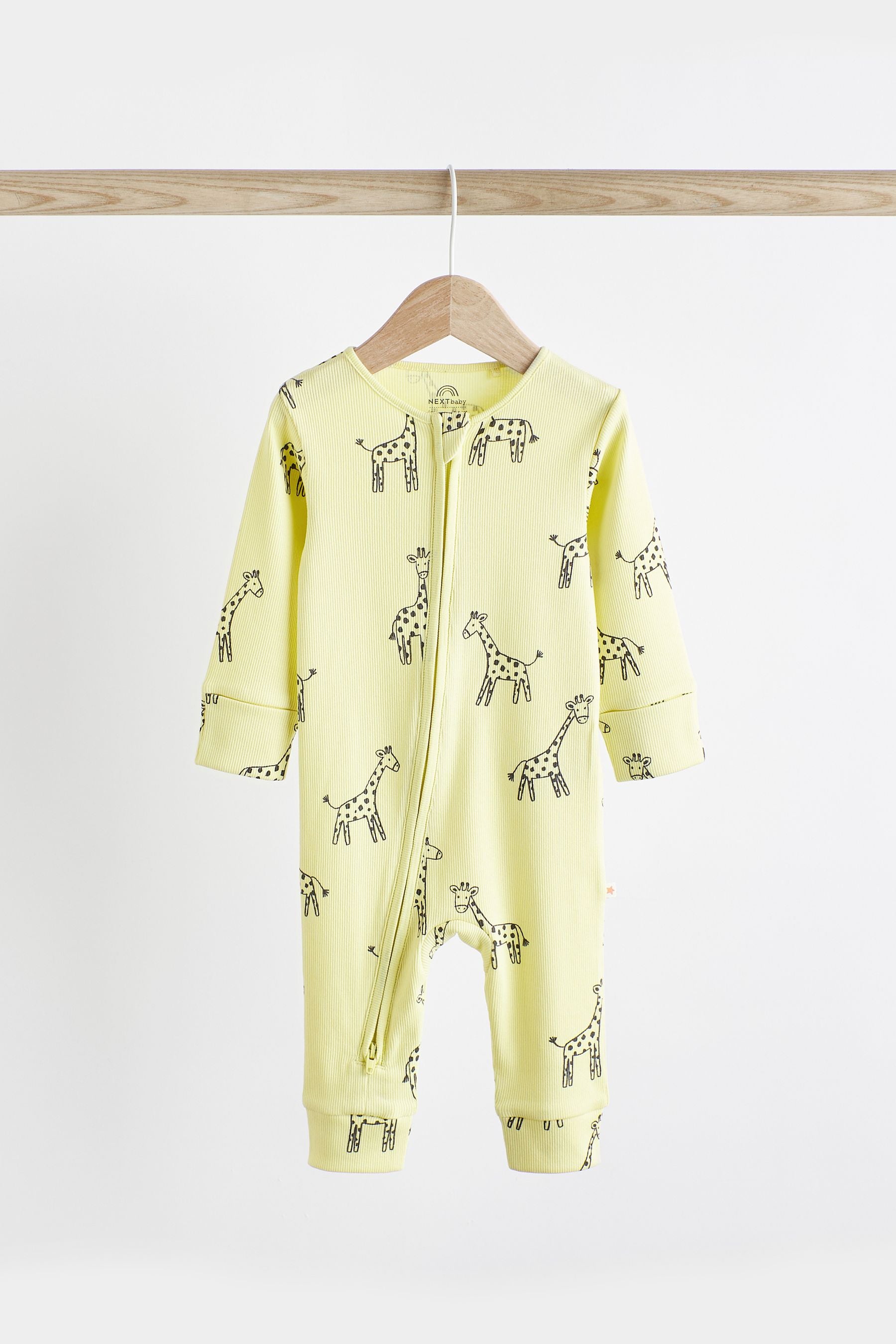 Fluro Safari Animal Baby Footless Zipped Sleepsuits 5 Pack (0mths-3yrs)