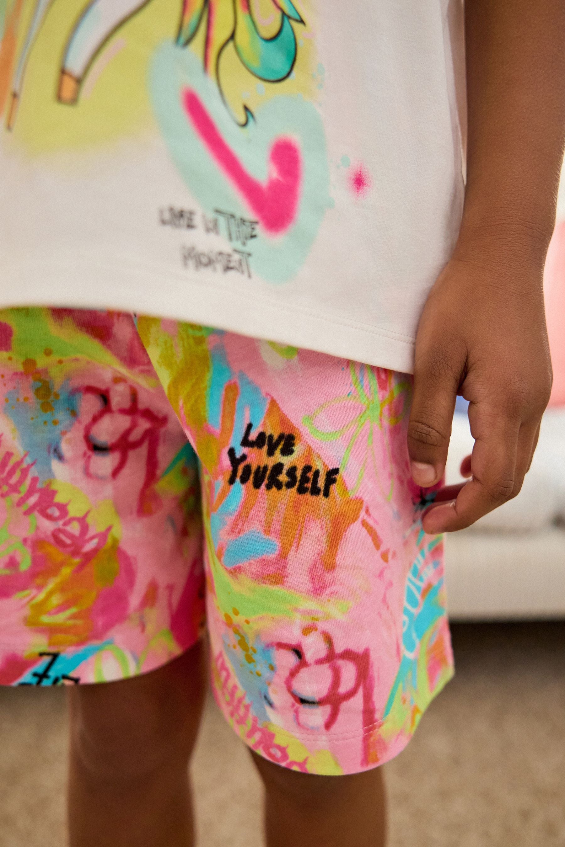 Graffiti Butterfly Short Pyjamas 2 Pack (3-16yrs)