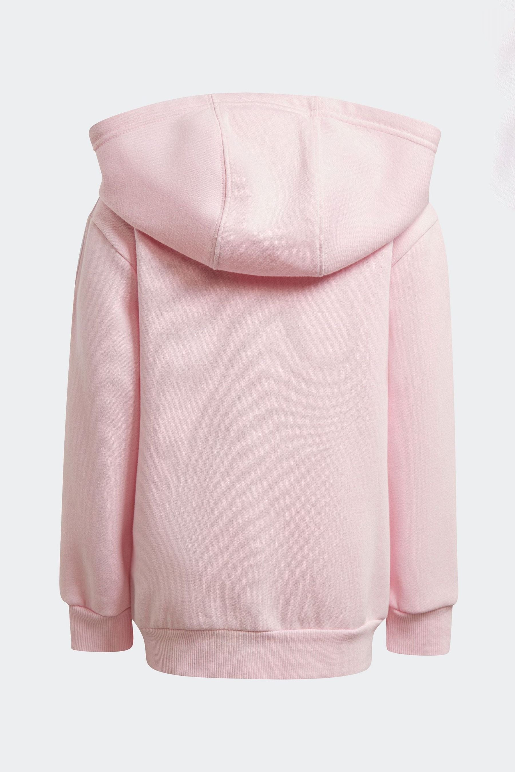 Light Pink adidas Sportswear Essentials 3 Stripes Zip Hooded Jacket