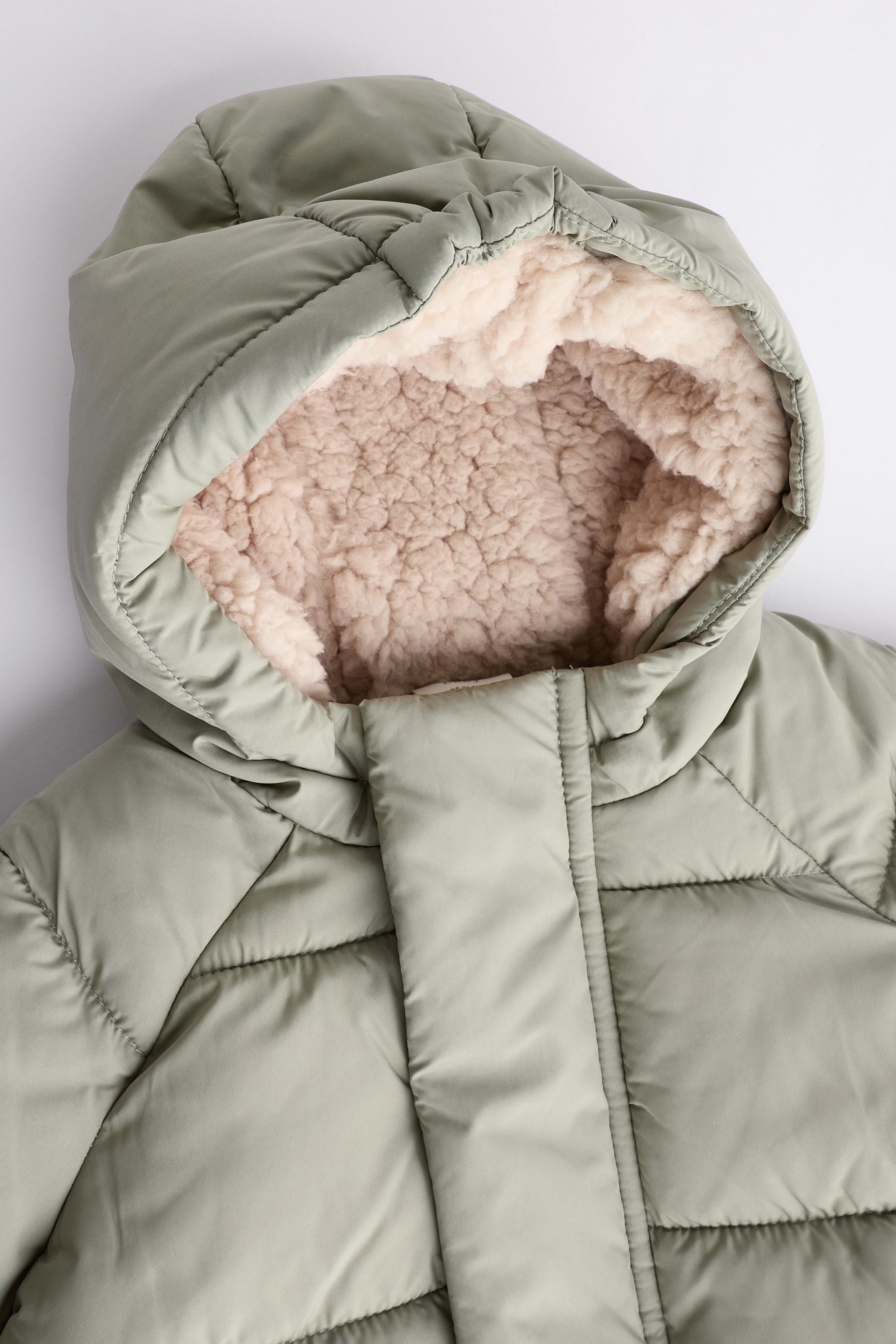 Sage Green Puffer Baby Coat (0mths-2yrs)