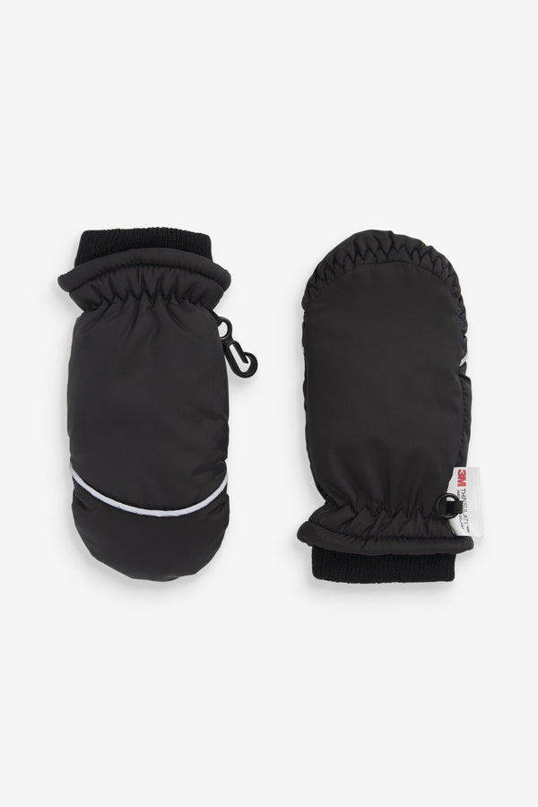 Black Ski Mittens (3mths-6yrs)