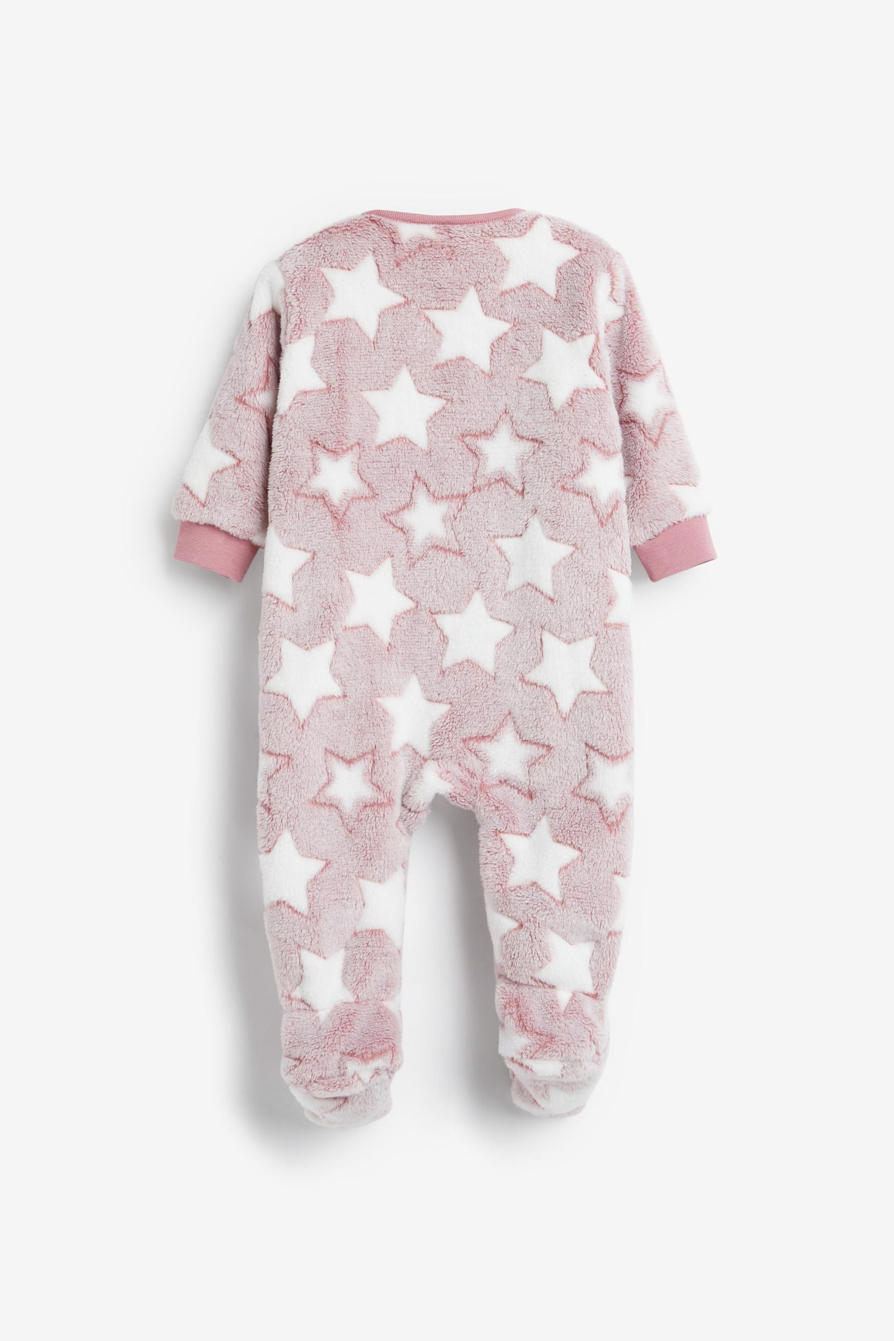 Pink Fleece Baby Sleepsuit