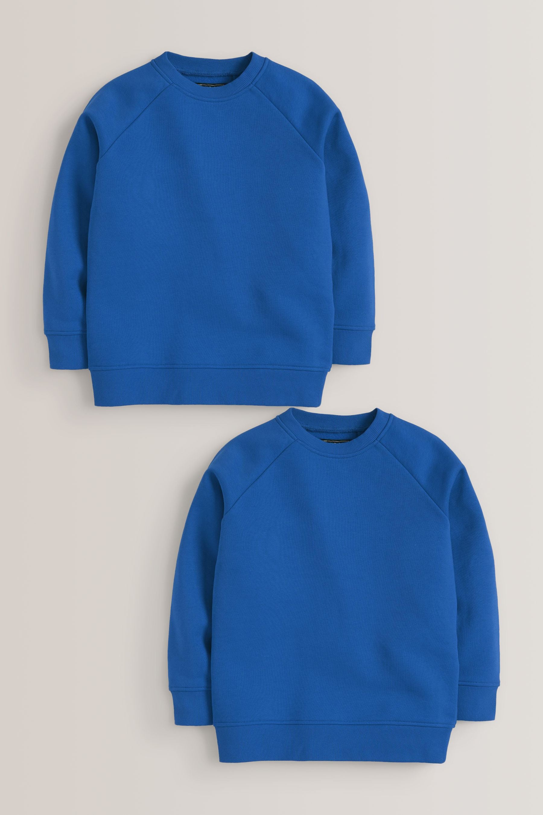 Blue 2 Pack Crew Neck School Sweater (3-16yrs)