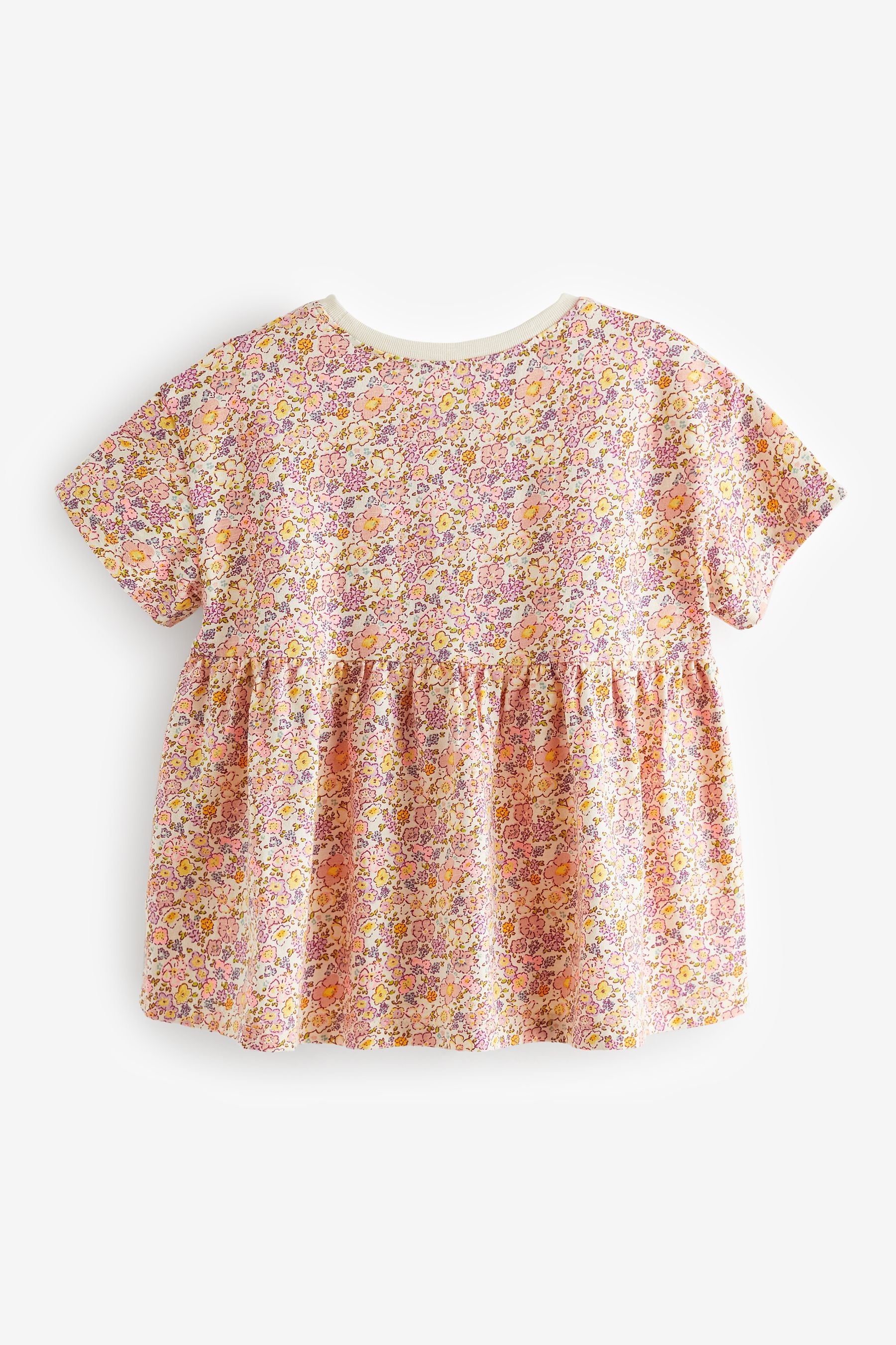 Pink Floral Ditsy Short Sleeve Empire T-Shirt (3mths-7yrs)