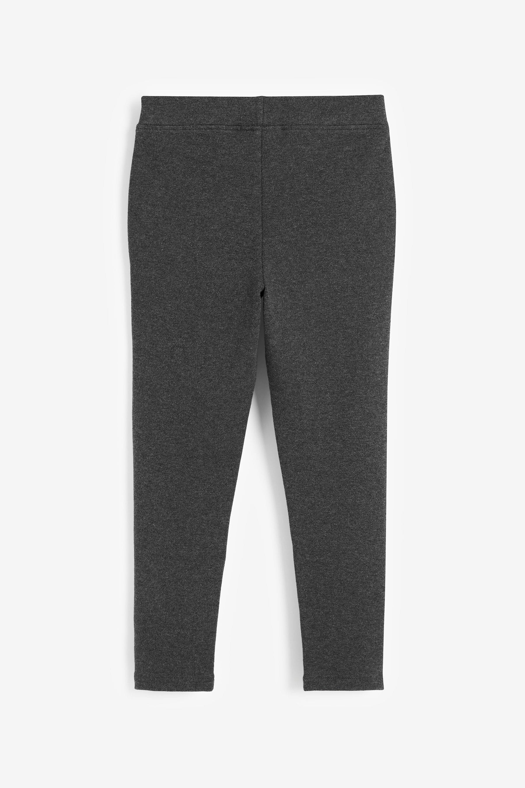 Charcoal Grey Cotton Rich Jersey Stretch Pull-On Frill Detail School Trousers (3-16yrs)