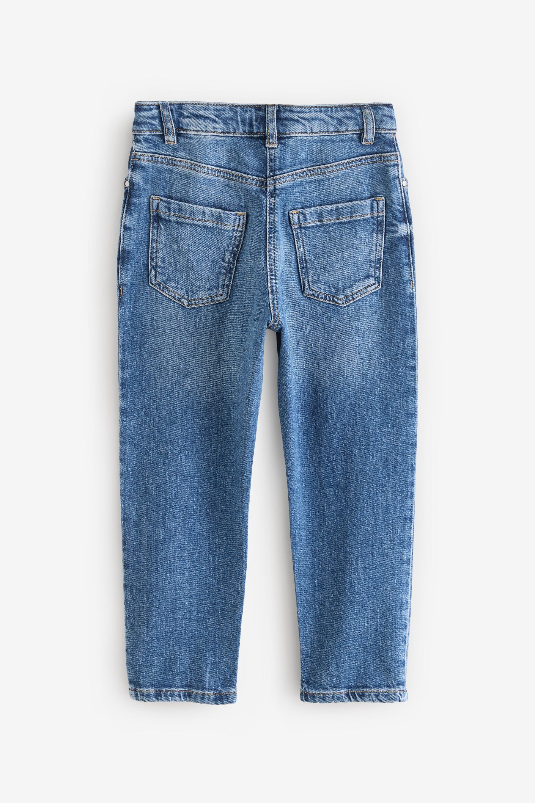 Mid Blue Mom Jeans with Stretch (3-16yrs)