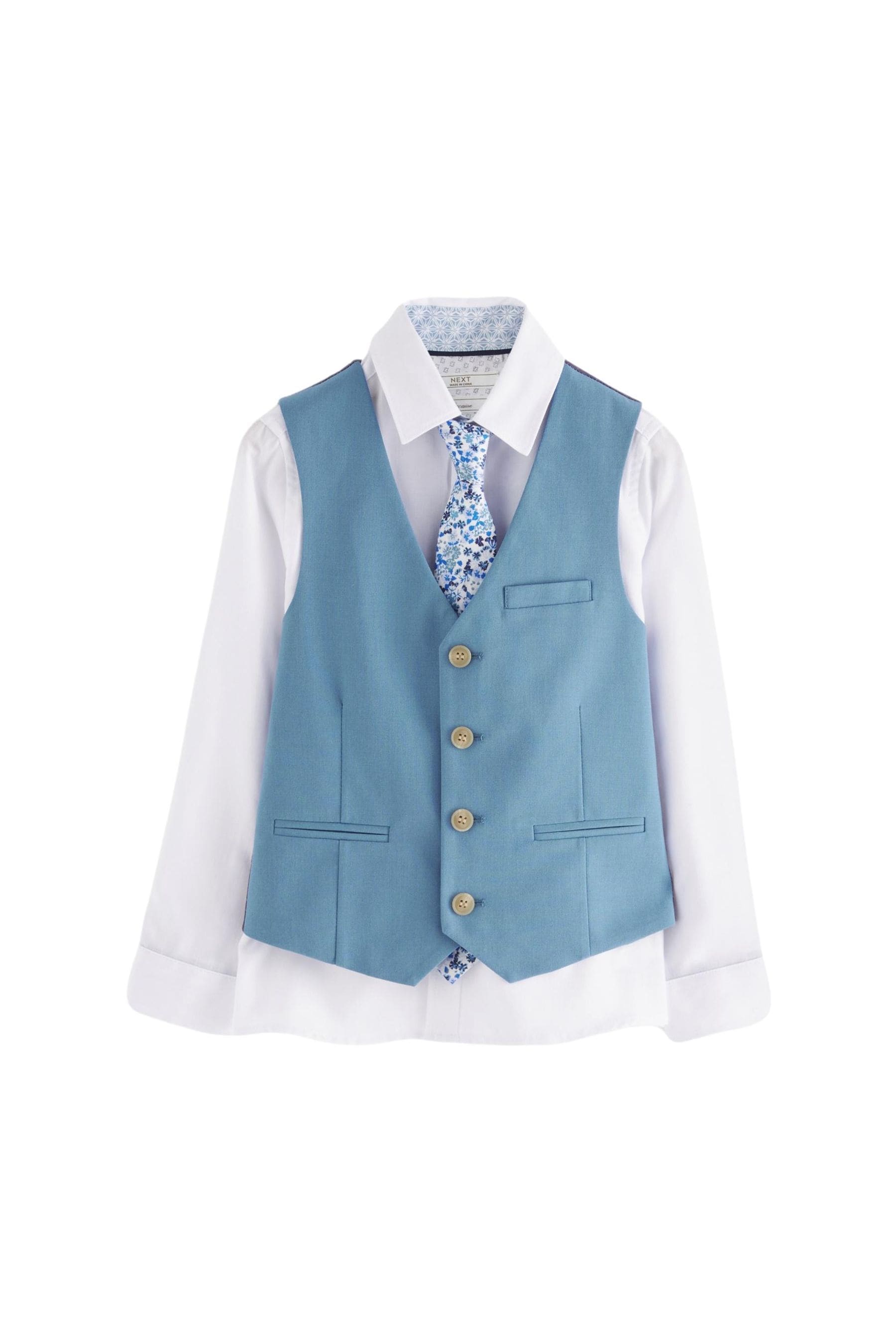 Light Blue/White Waistcoat Set (12mths-16yrs)