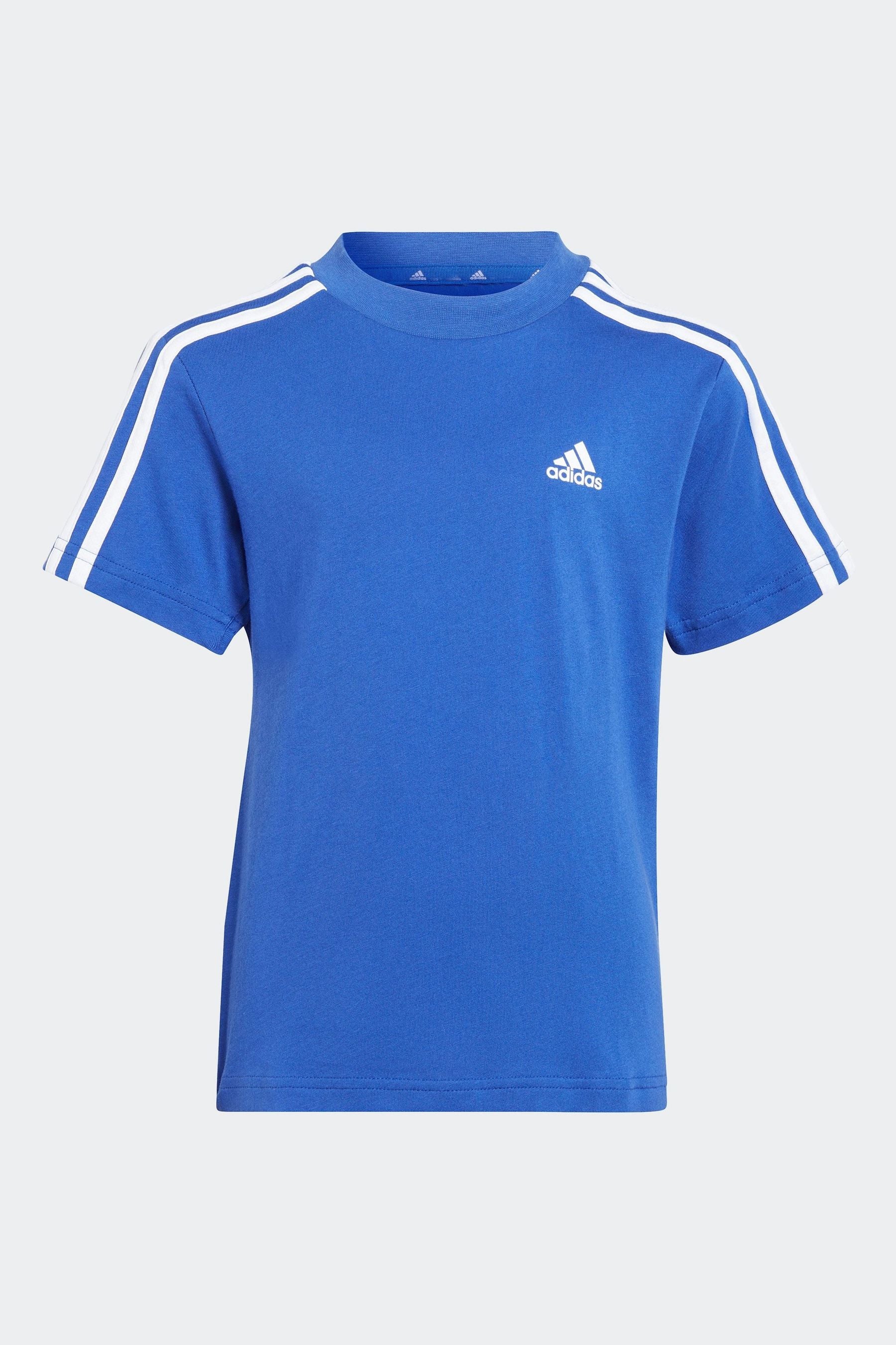 adidas Blue Kids Essentials 100% Cotton Top and Shorts Set