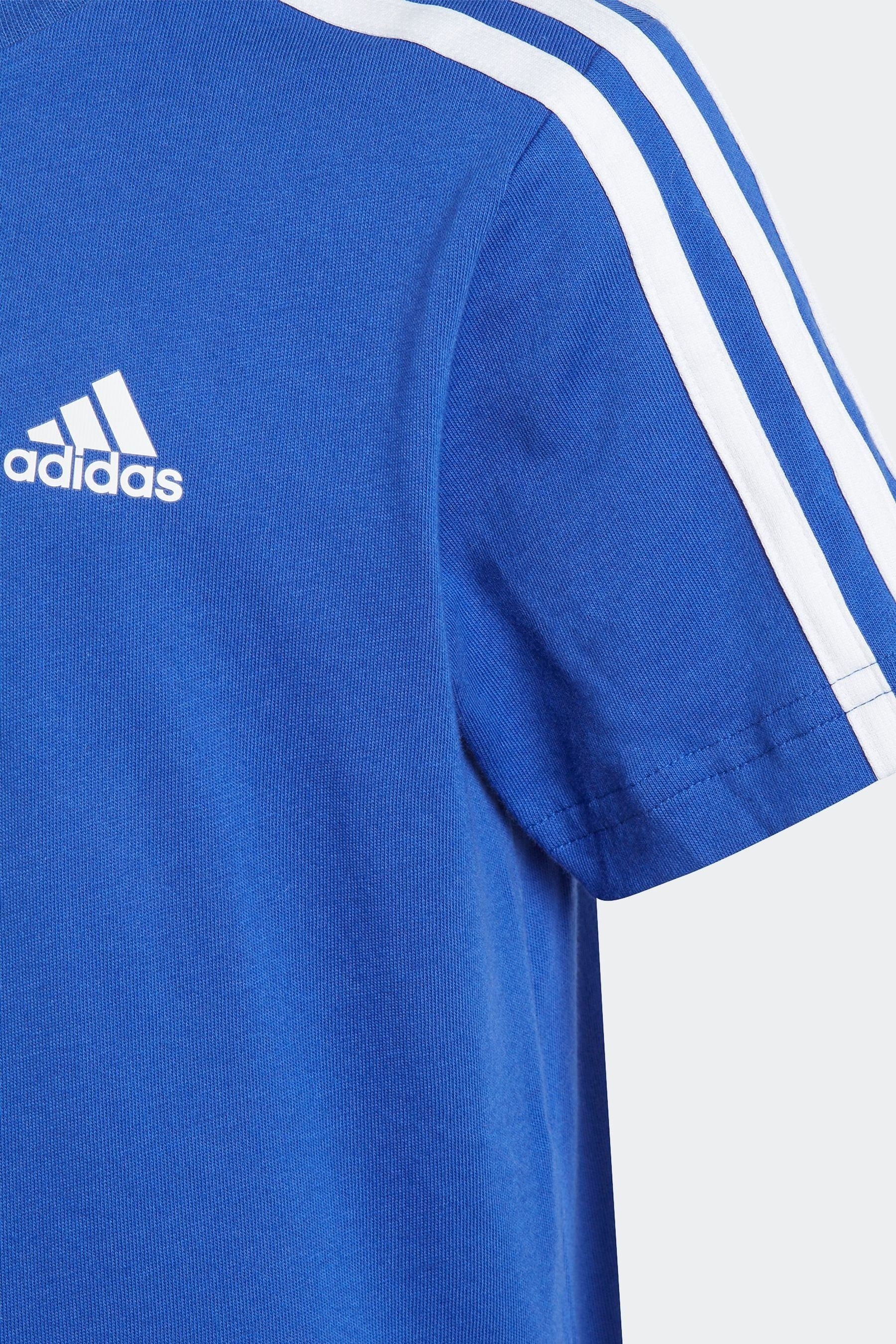 adidas Blue Kids Essentials 100% Cotton Top and Shorts Set