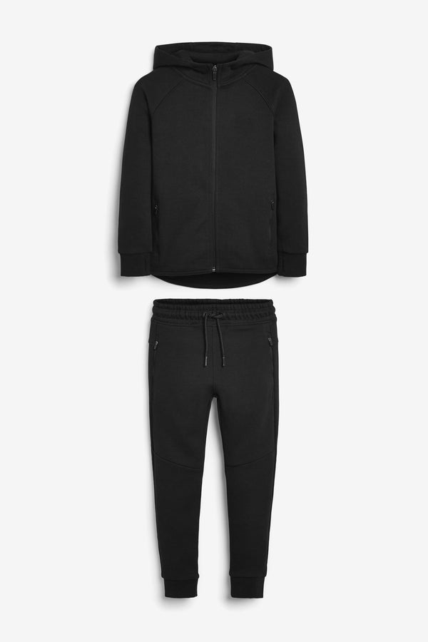 Black Tech Sportswear Hoodie & Joggers Set (3-16yrs)