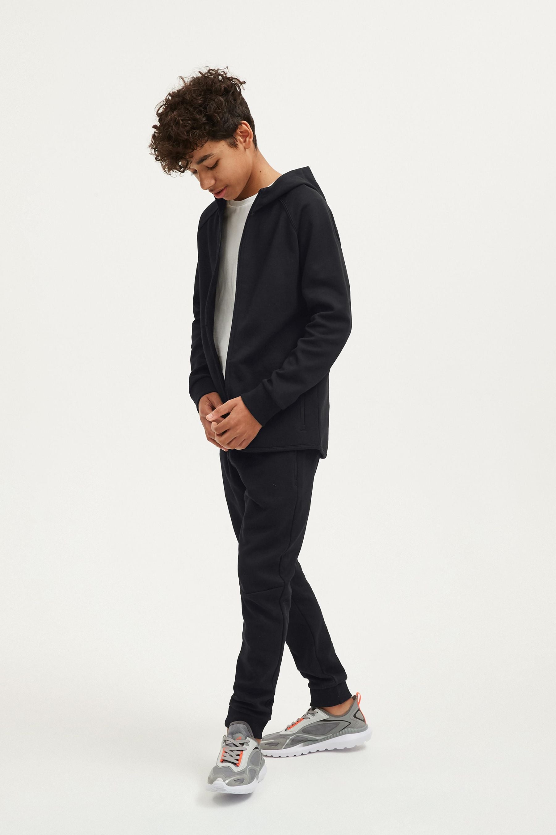 Black Tech Sportswear Hoodie & Joggers Set (3-16yrs)