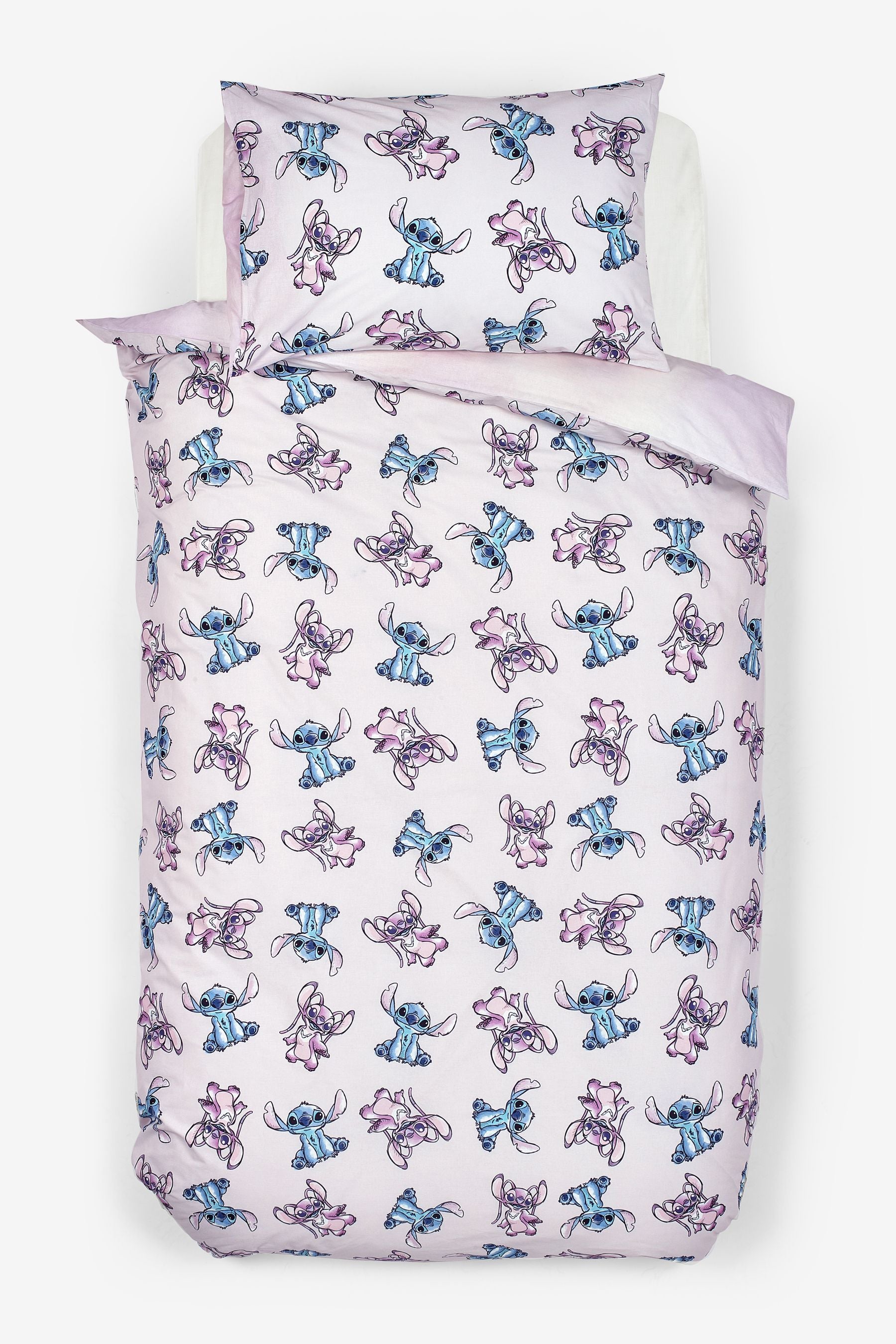 Lilo & Stitch Purple Reversible 100% Cotton Duvet Cover and Pillowcase Set