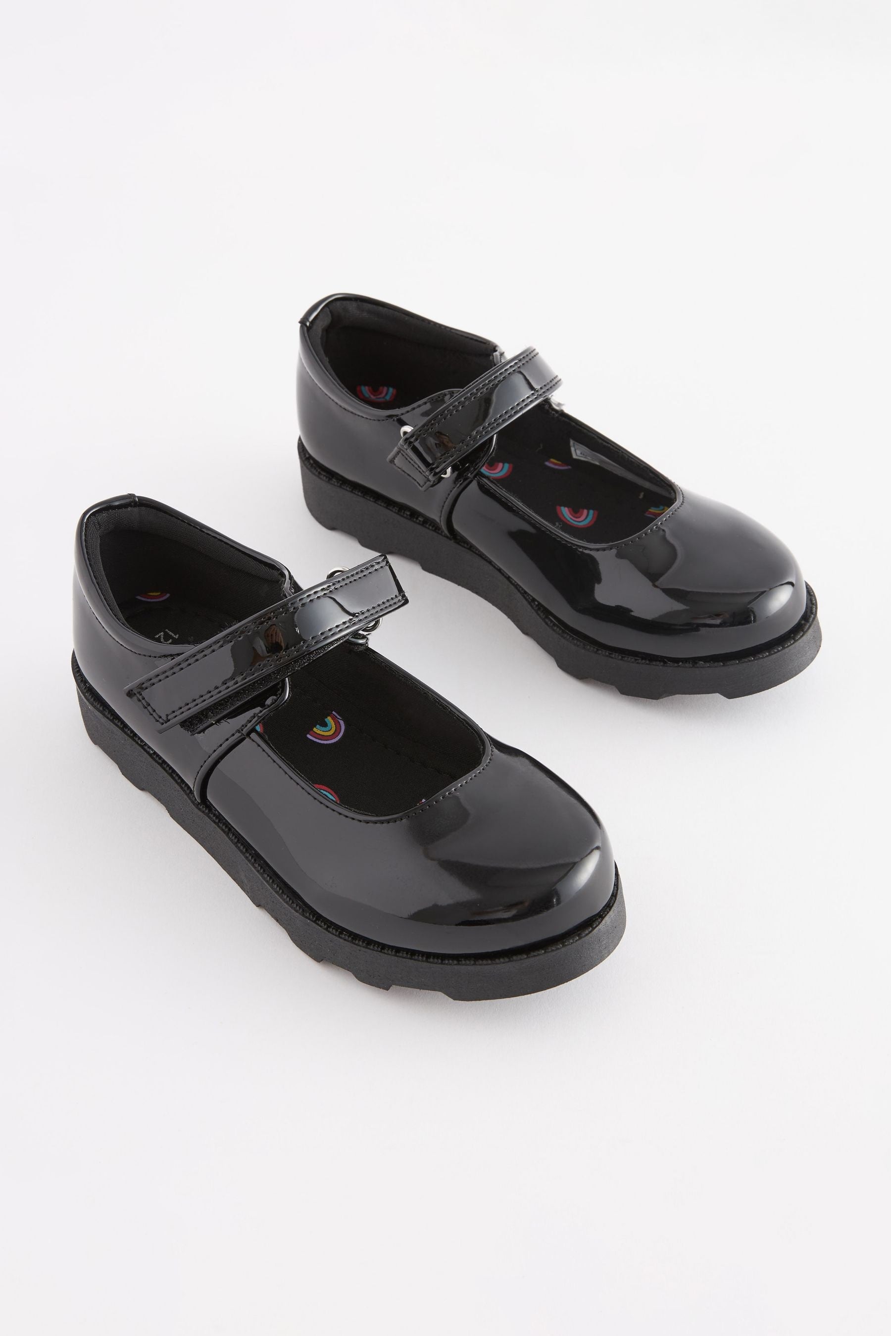 Black Patent Junior School Mary Jane Shoes