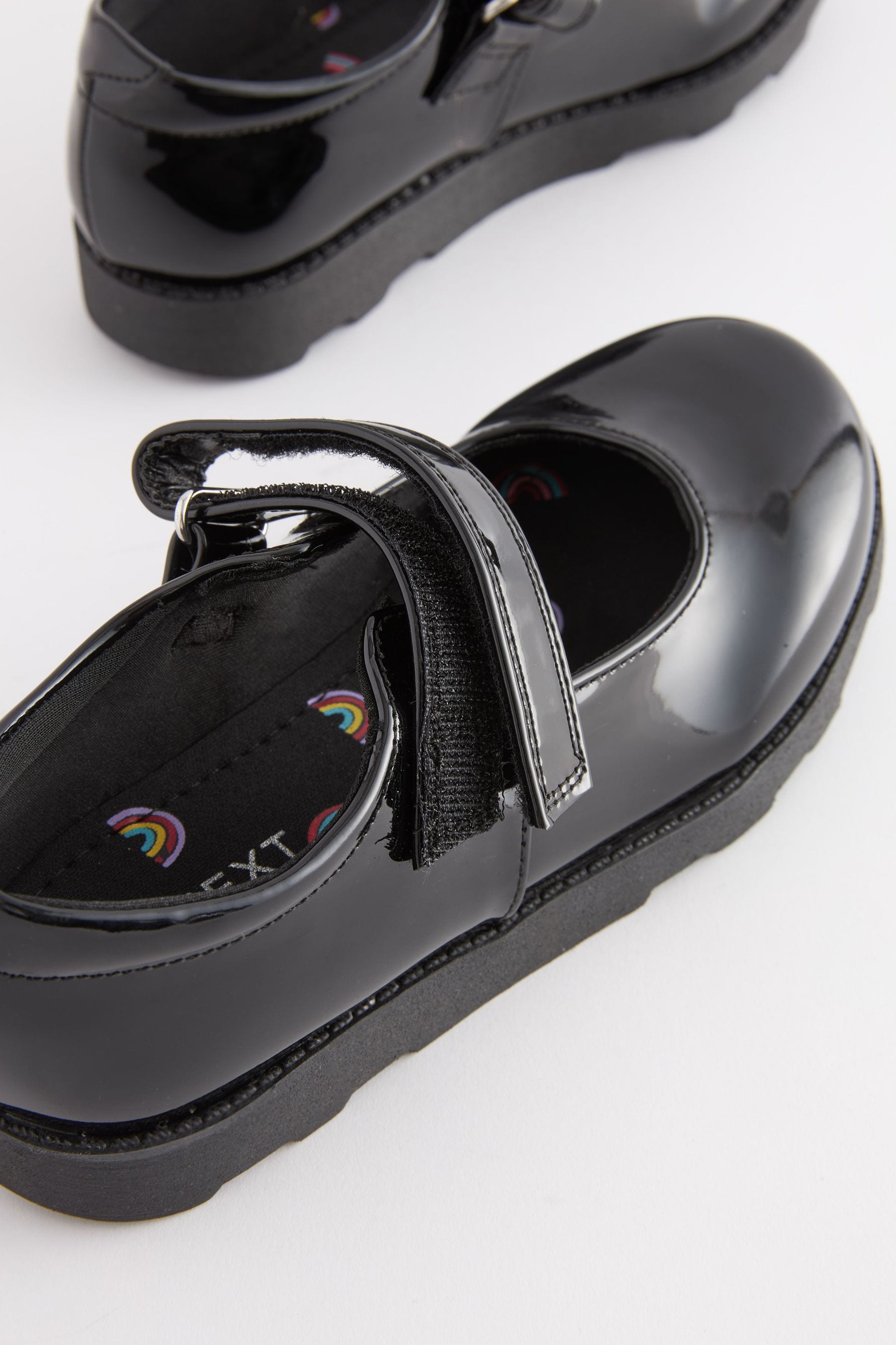 Black Patent Junior School Mary Jane Shoes