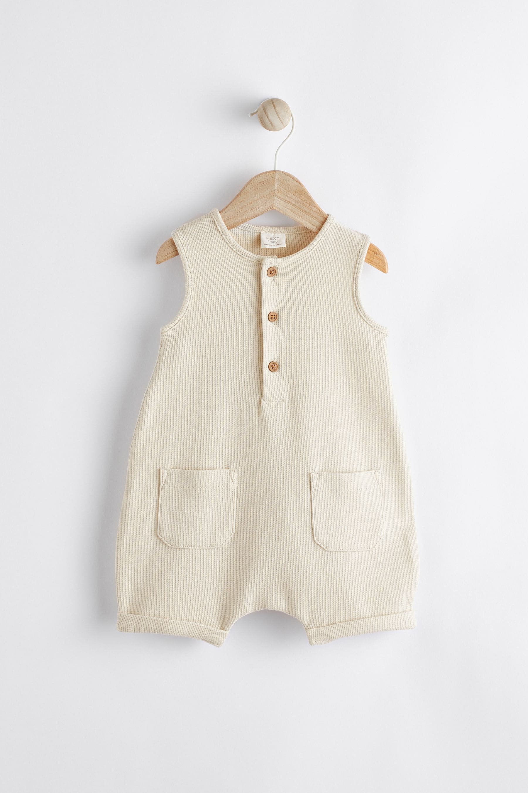 Cream Baby Textured Jersey Romper (0mths-2yrs)