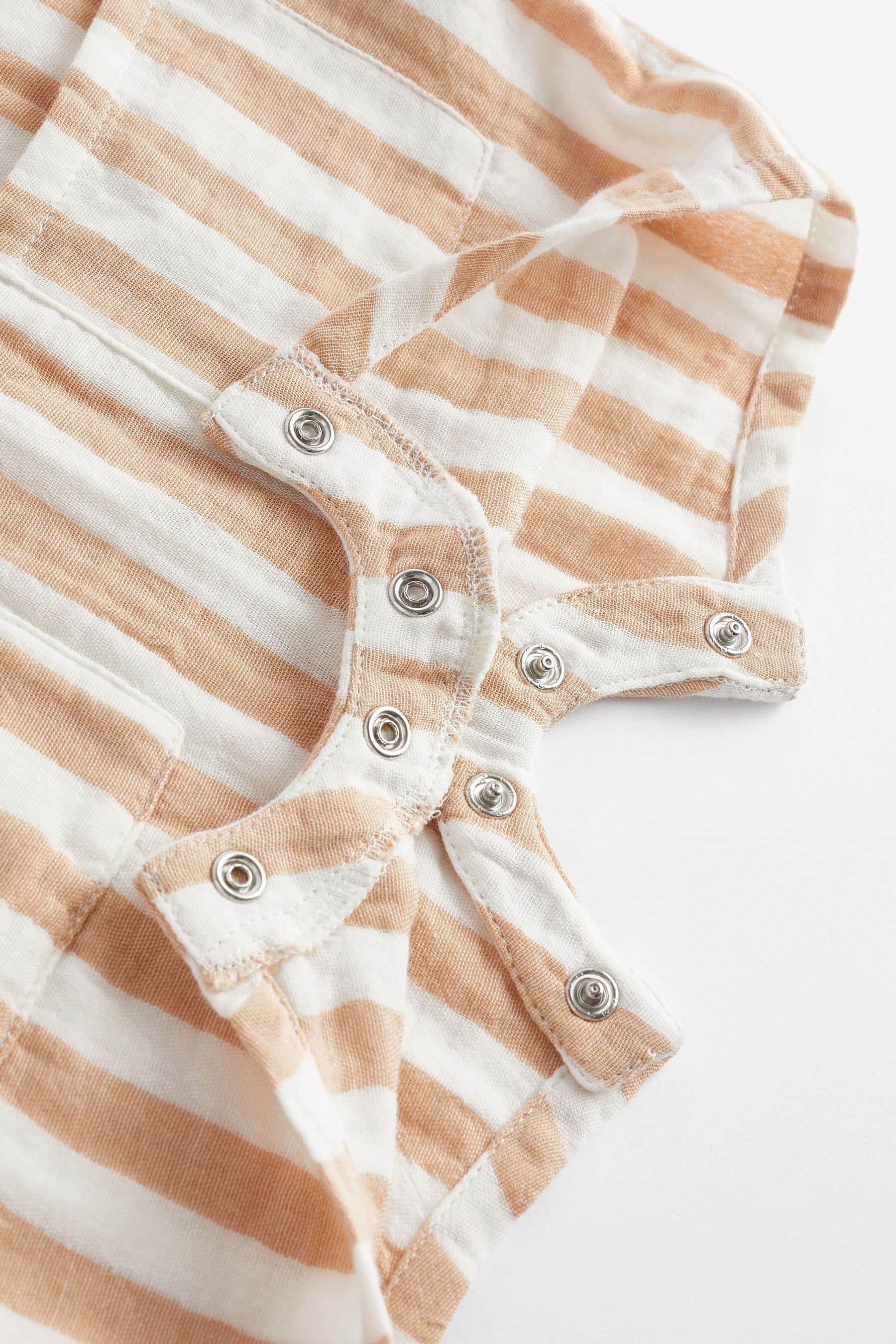 Rust/White Stripe Baby Woven Romper (0mths-2yrs)