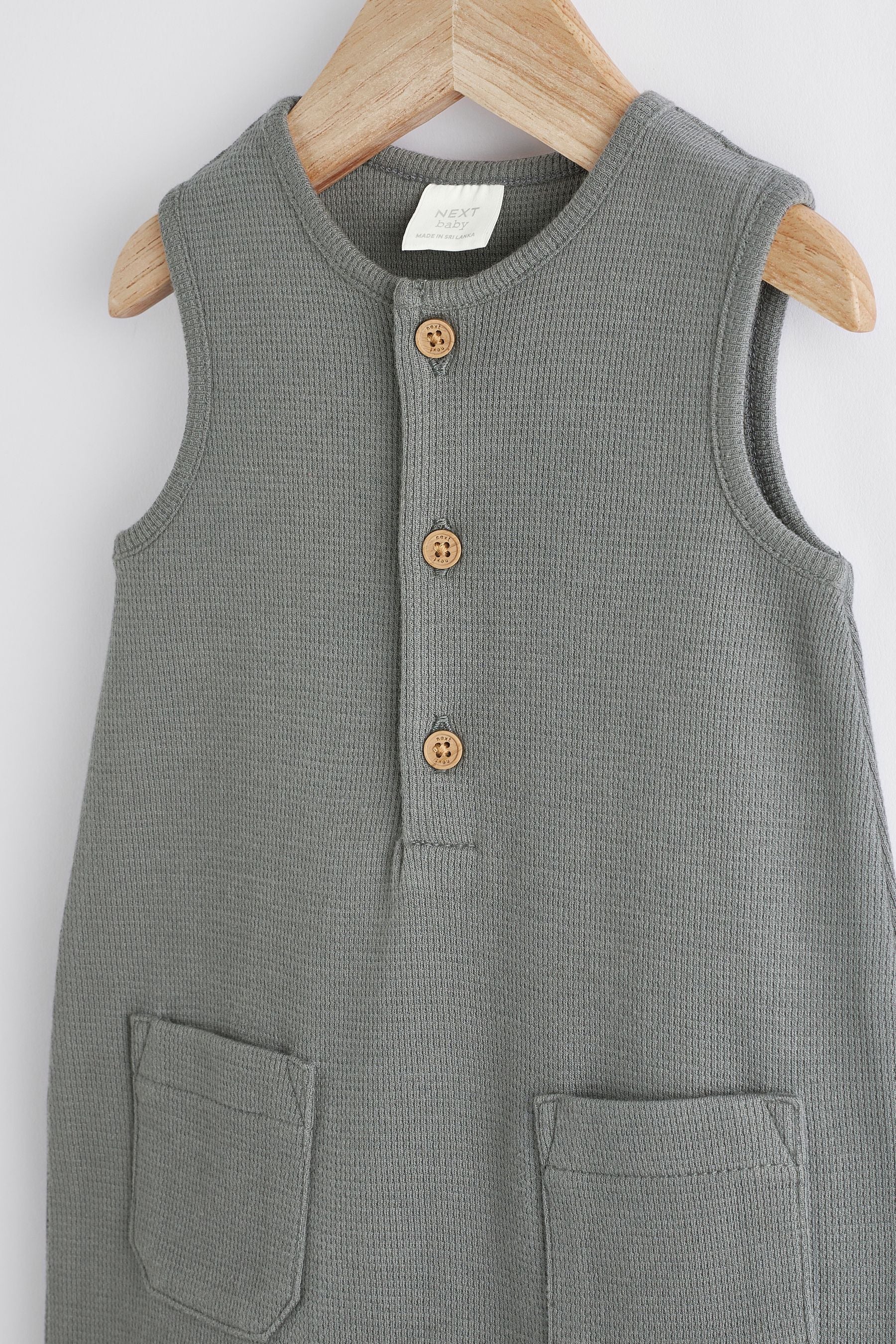 Charcoal Grey Baby Textured Jersey Romper (0mths-2yrs)