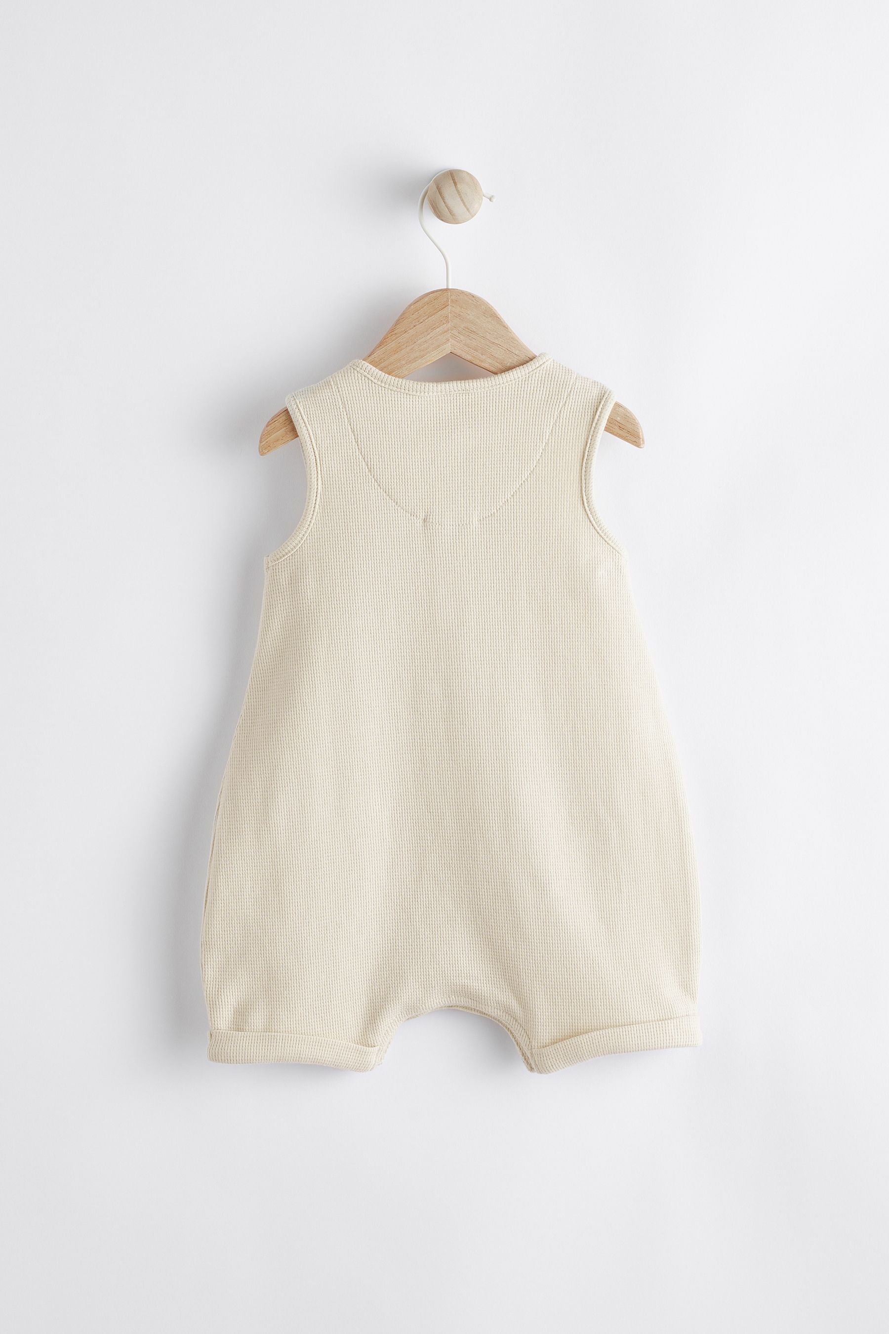 Cream Baby Textured Jersey Romper (0mths-2yrs)