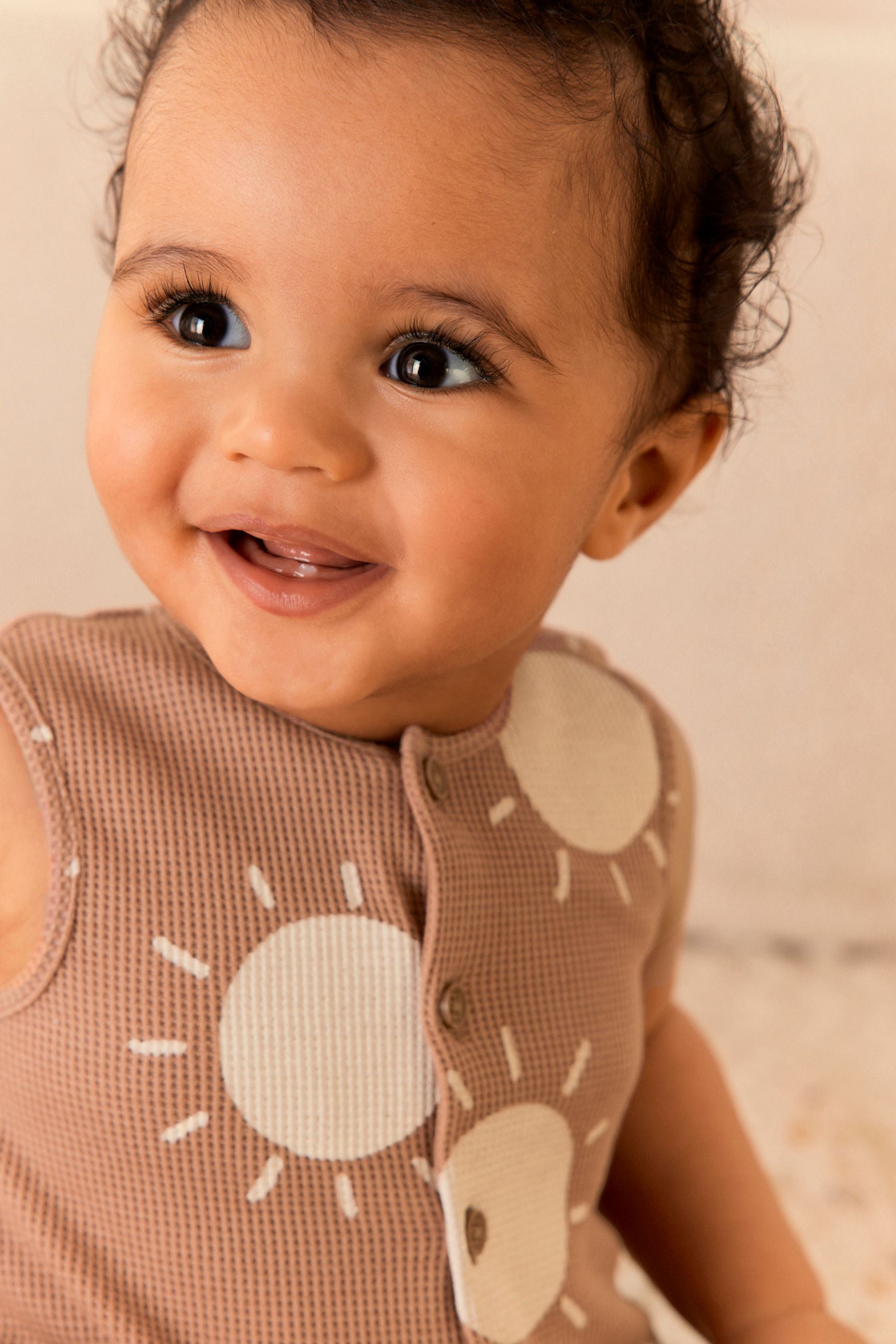 Rust Sun Baby Textured Jersey Romper (0mths-2yrs)