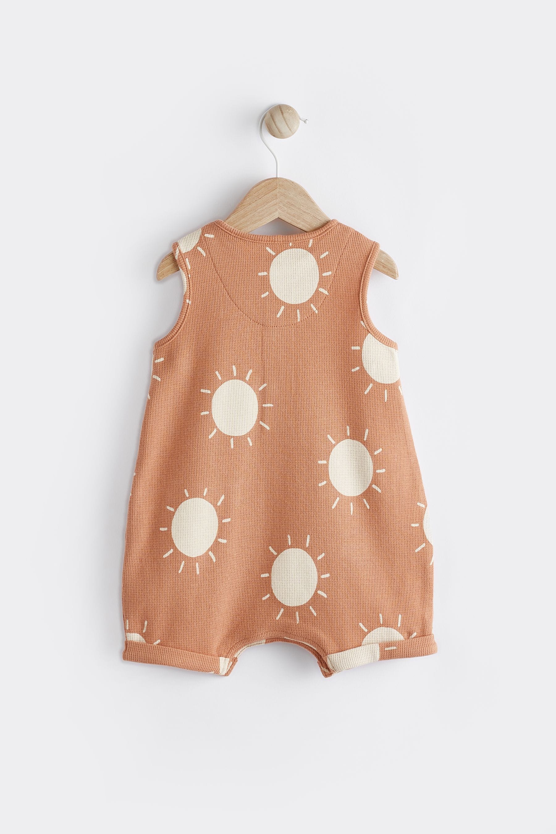 Rust Sun Baby Textured Jersey Romper (0mths-2yrs)