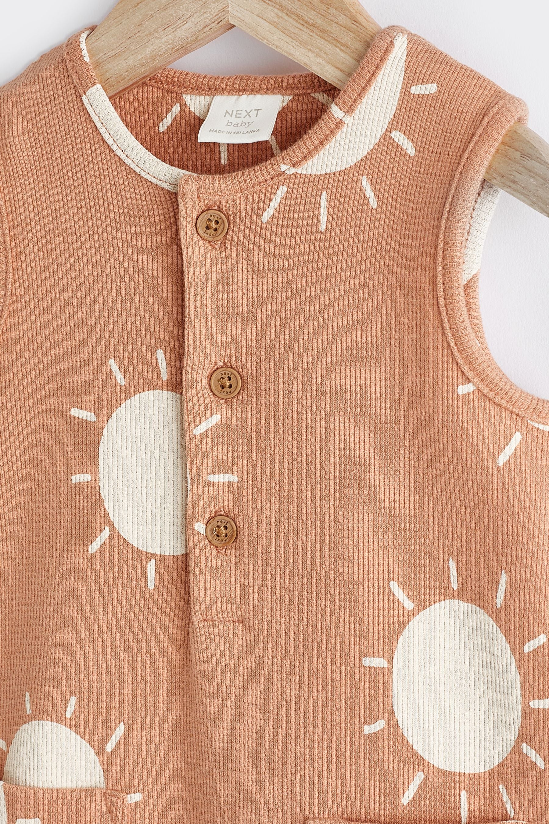 Rust Sun Baby Textured Jersey Romper (0mths-2yrs)