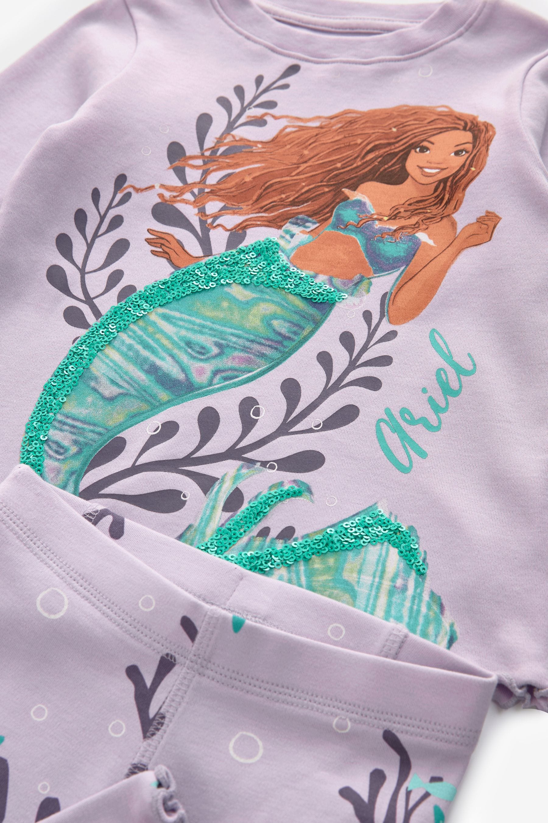 Purple Little Mermaid 100% Cotton License Pyjamas (9mths-8yrs)