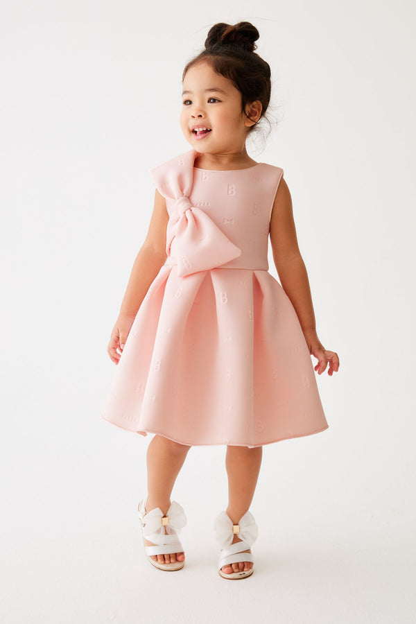 Baker by Ted Baker Bow Embossed Scuba Pink Dress