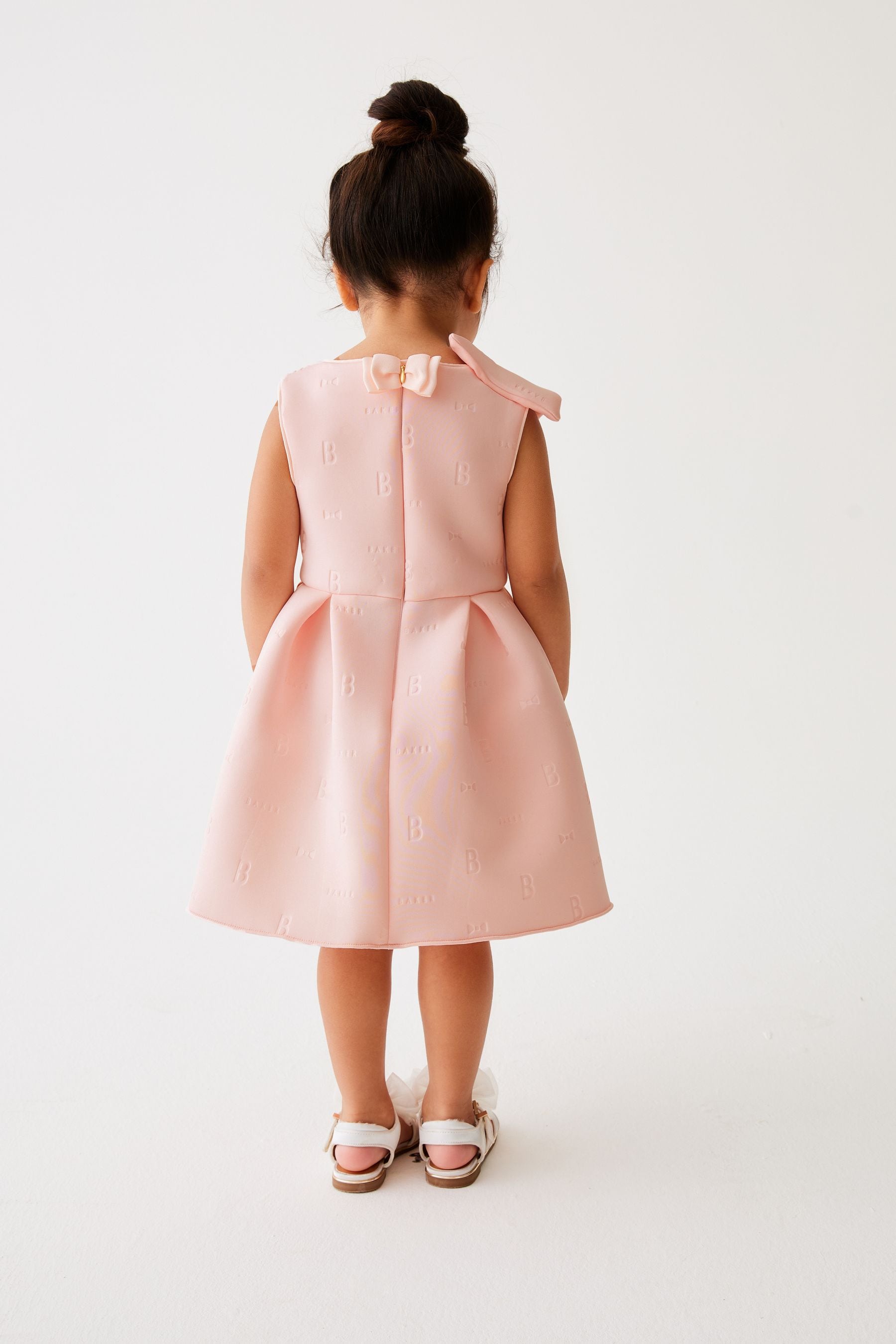 Baker by Ted Baker Bow Embossed Scuba Pink Dress