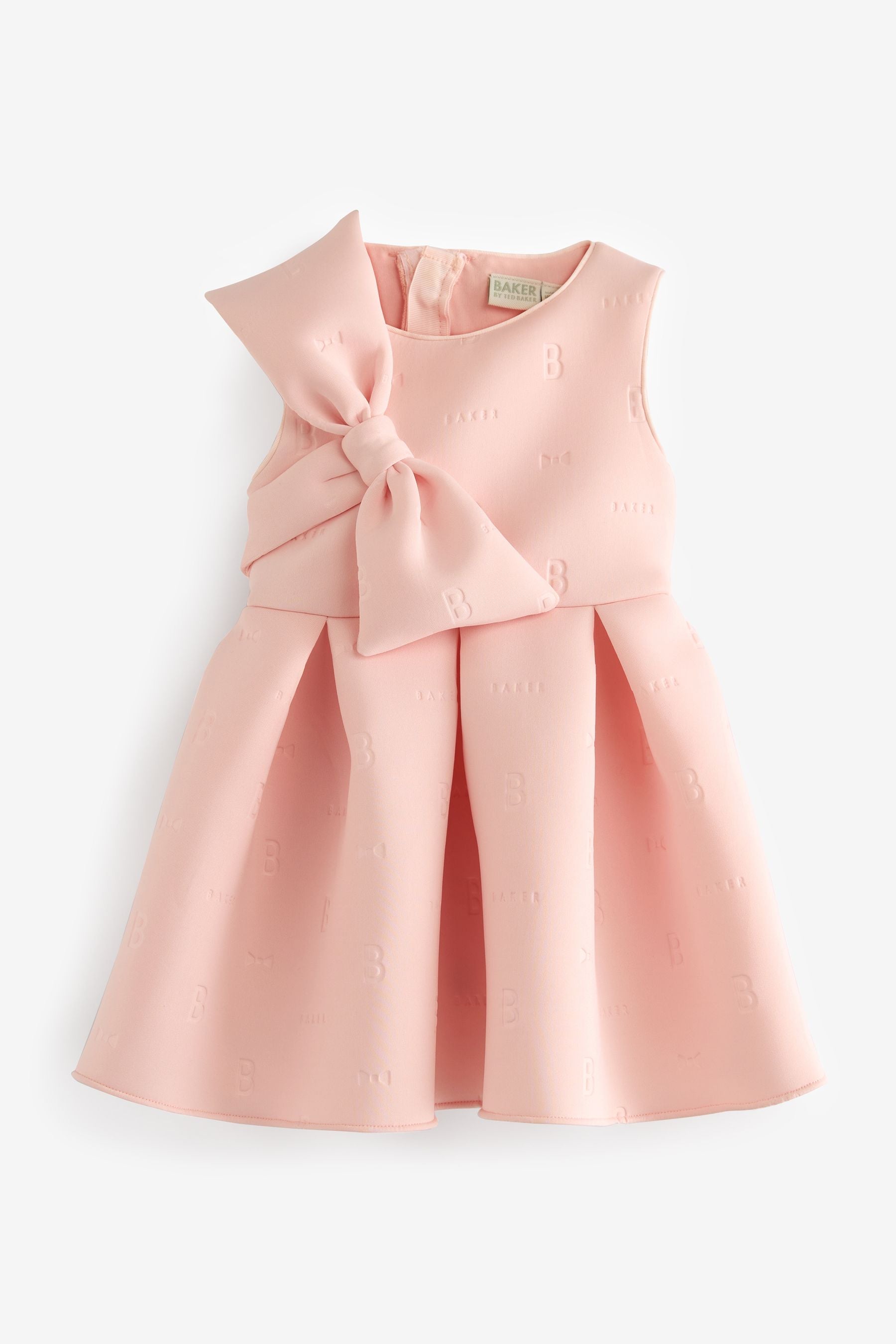 Baker by Ted Baker Bow Embossed Scuba Pink Dress