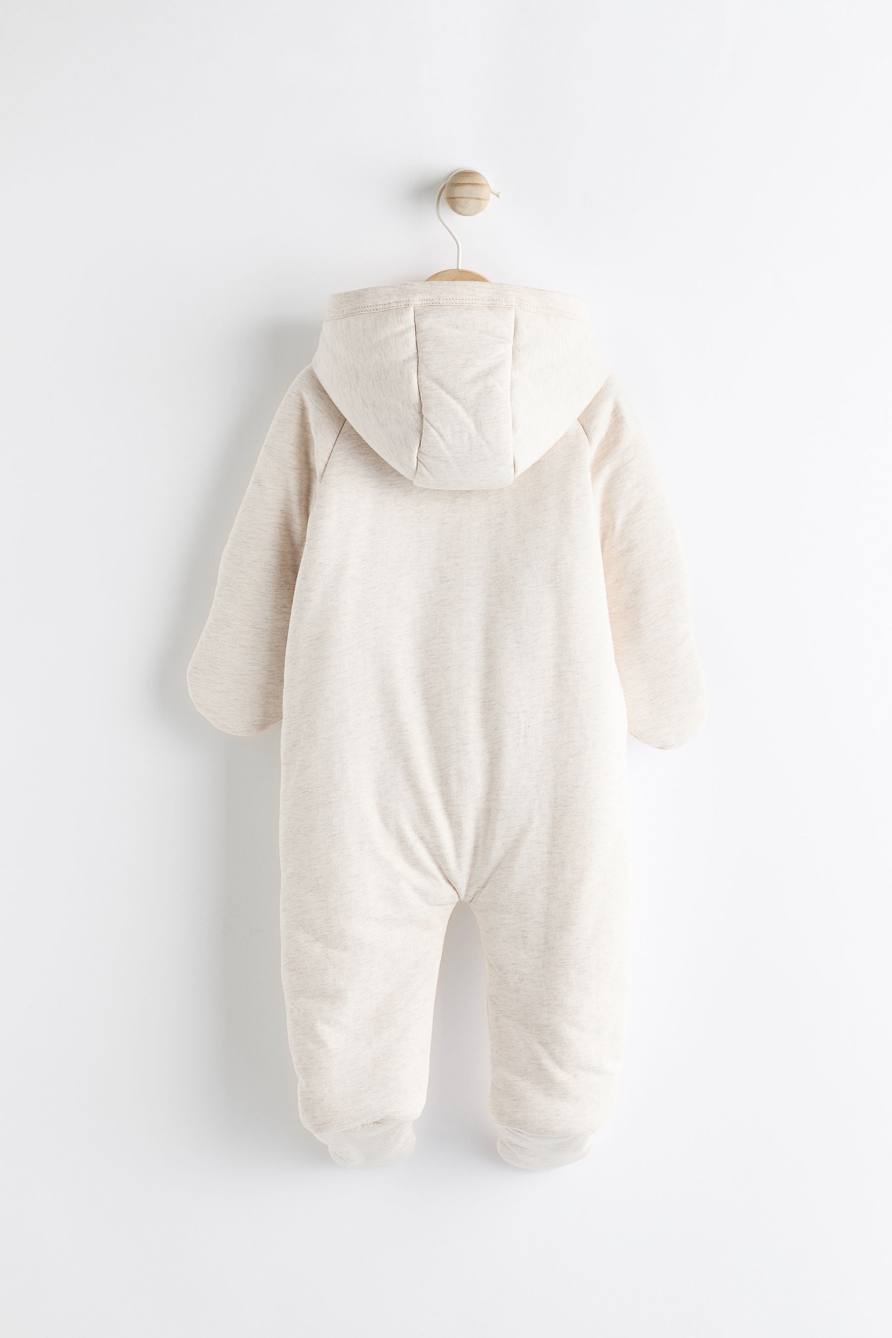 Mink Brown Baby Jersey Wrap Pramsuit