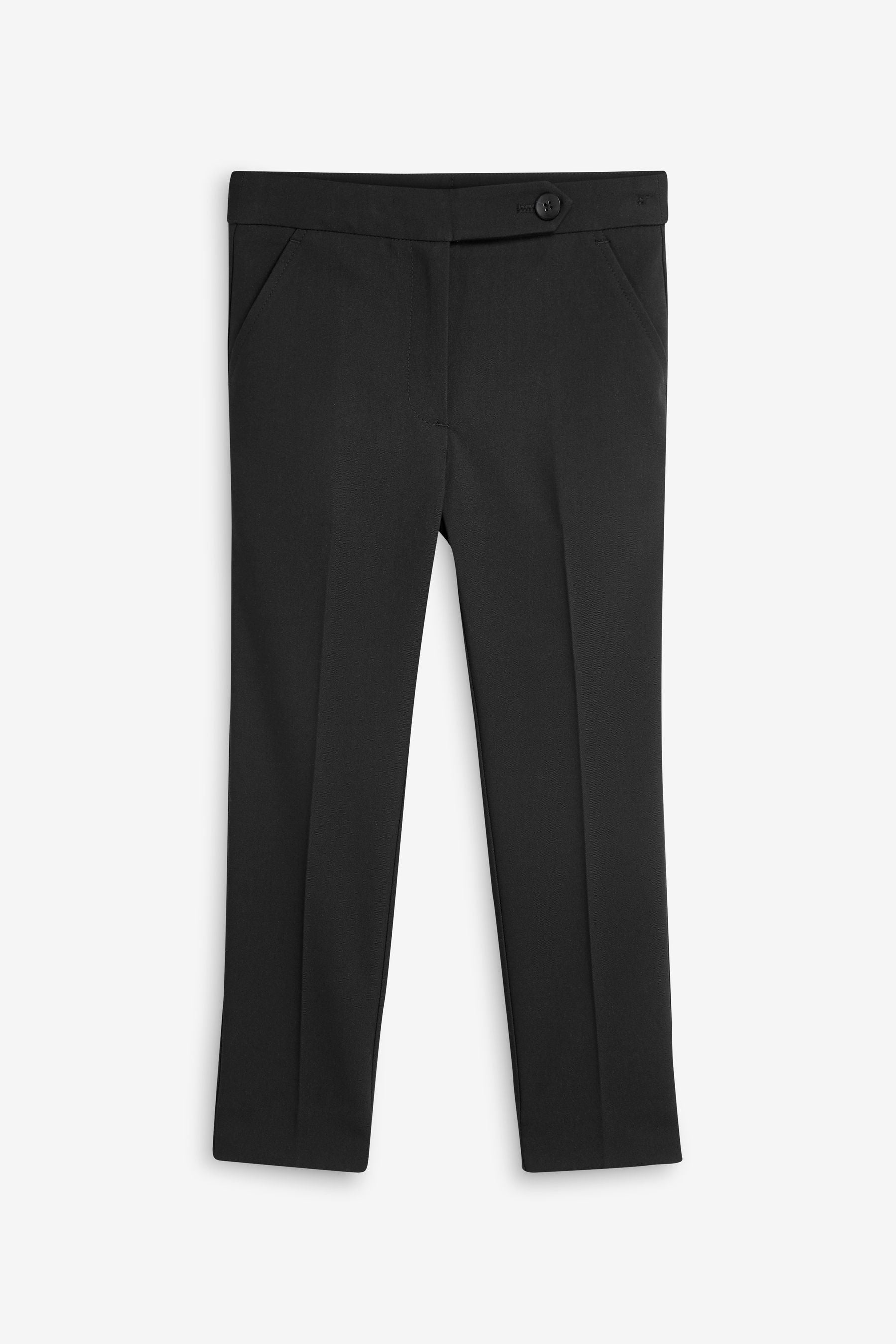 Black Plain Front School Trousers (3-18yrs)