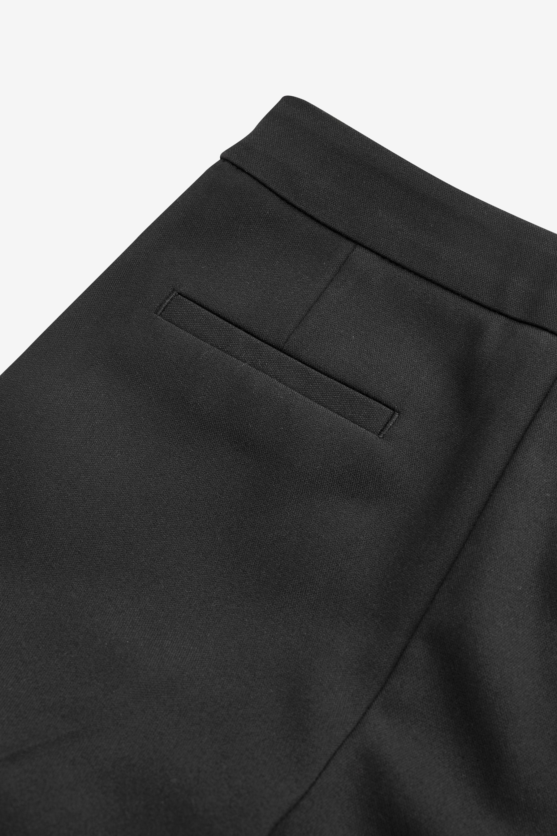 Black Plain Front School Trousers (3-18yrs)