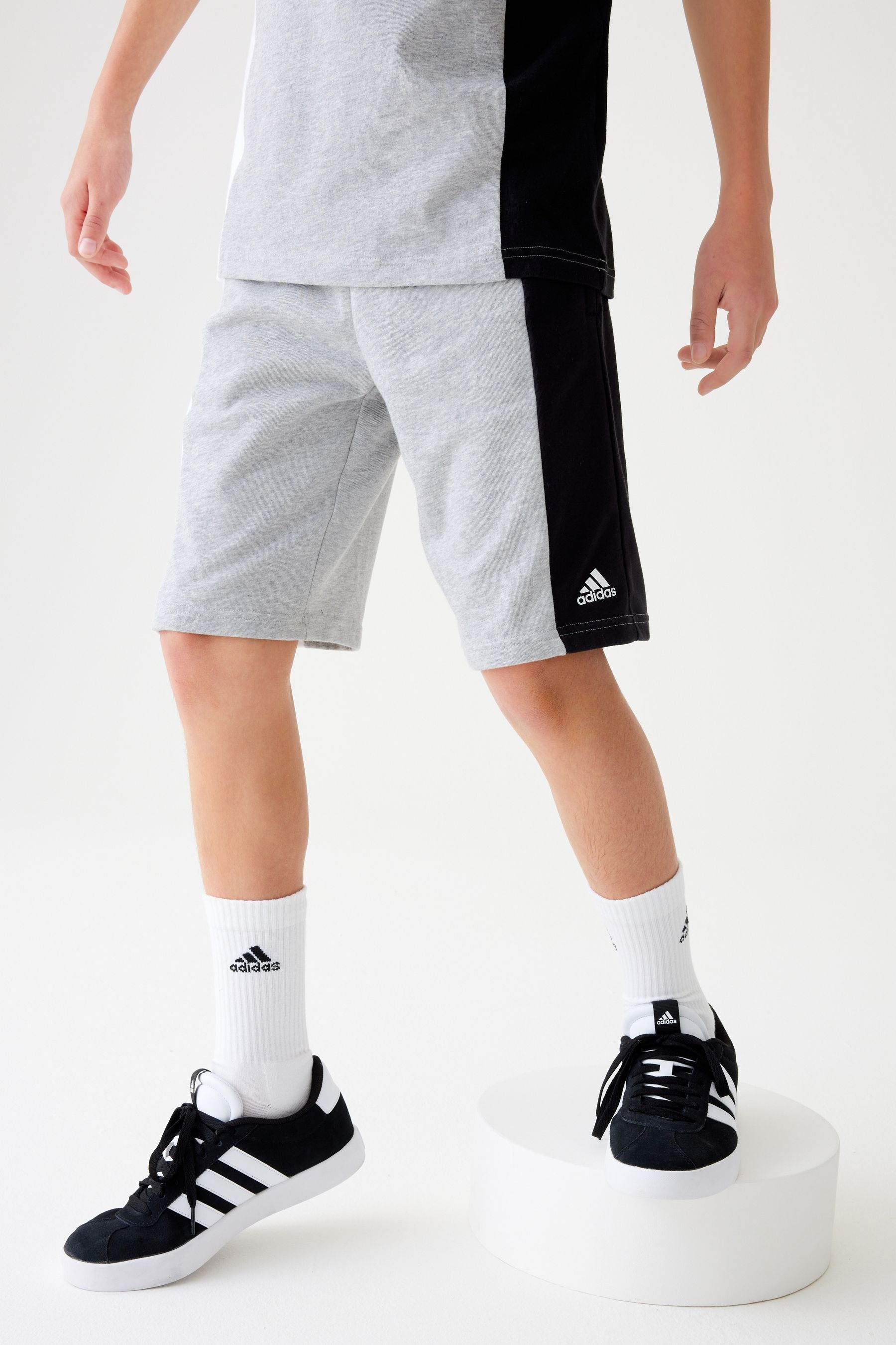 Black adidas Kids Sportswear Essentials Colourblock T-Shirts Set