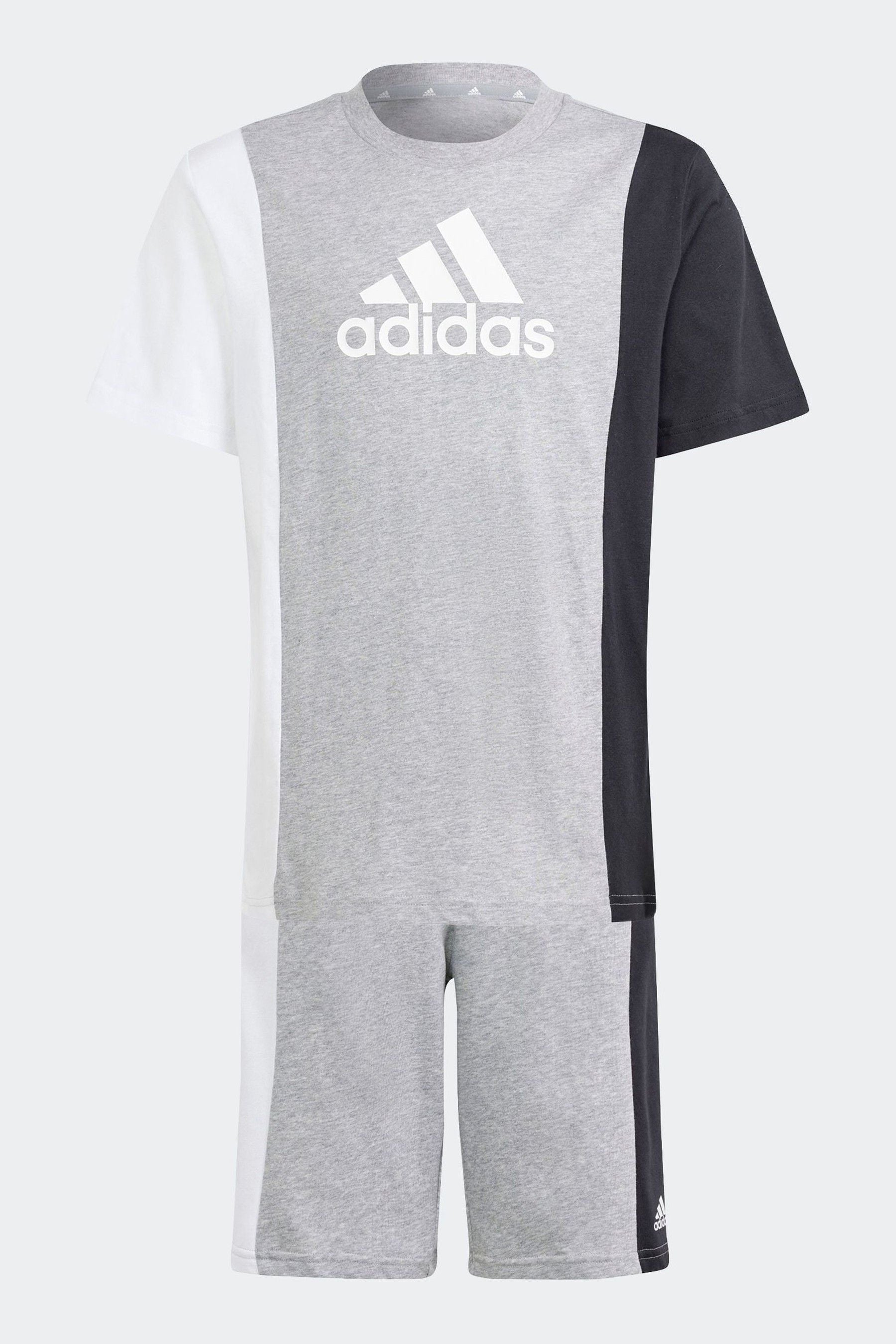 Black adidas Kids Sportswear Essentials Colourblock T-Shirts Set