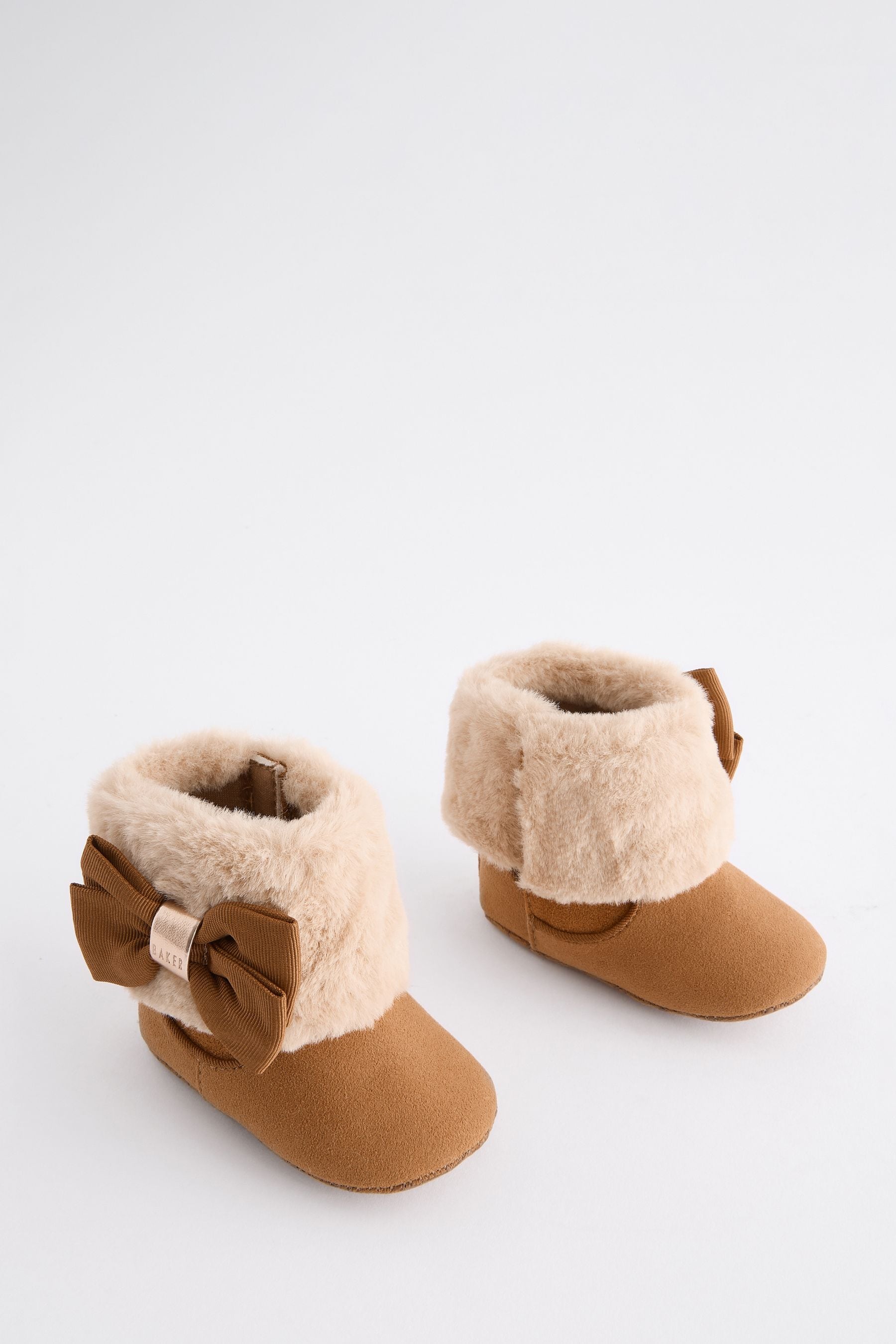 Baker by Ted Baker Baby Girls Faux Fur Trim Padders Boots